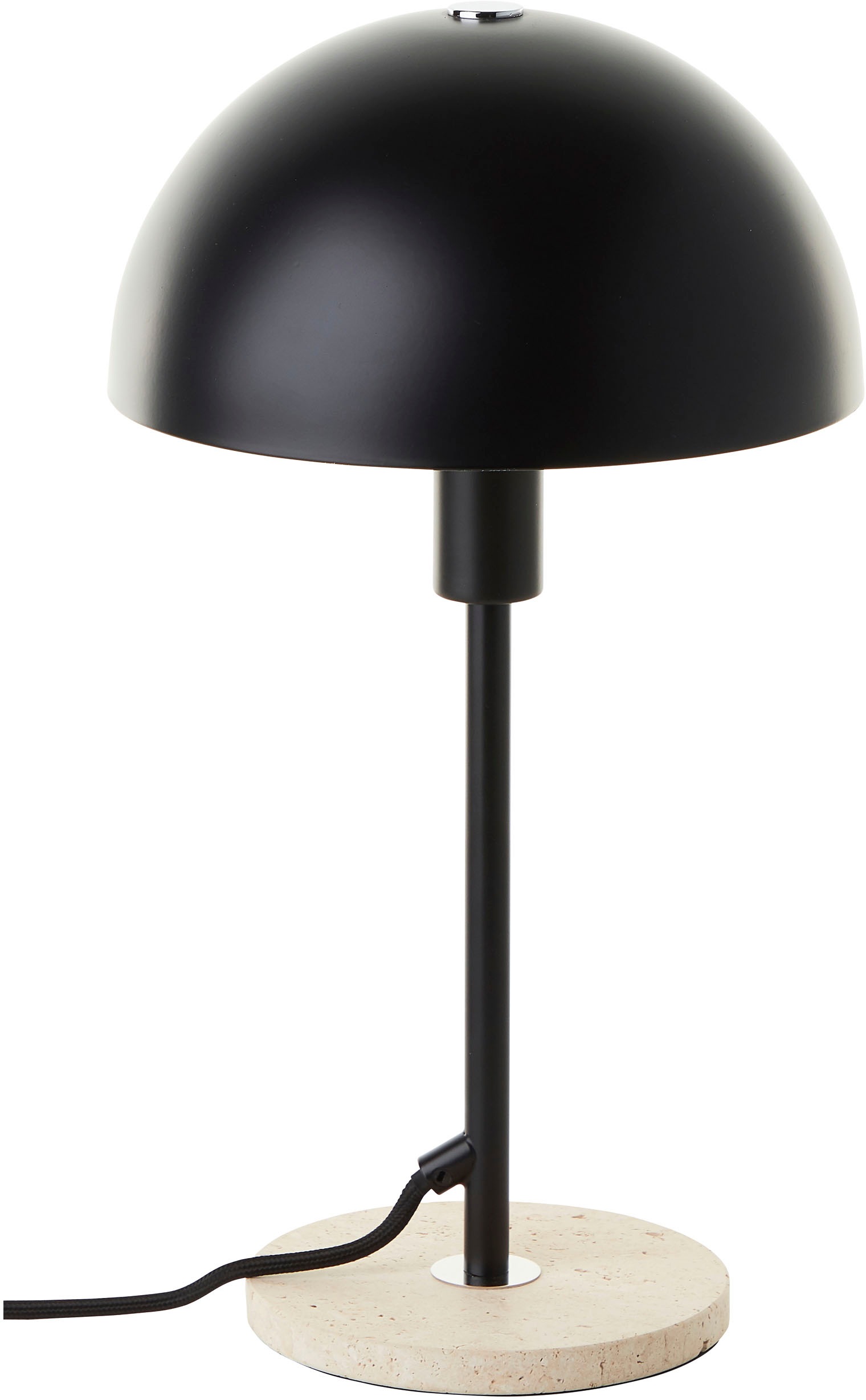 LeGer Home by Lena Gercke Tischleuchte »Linnea Pilz Lampe - Travertin Steinfuß«, Leuchtmittel E14 | ohne Leuchtmittel, Pilzleuchte, Tischlampe, Höhe 35,5 cm, Naturstein, Pilzlampe