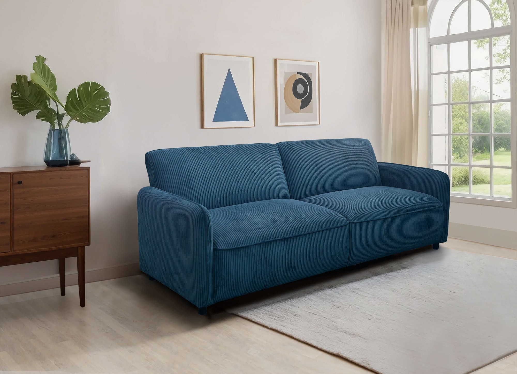 Dorel Home 3-Sitzer »ALICIA Schlafsofa 209 cm«, Federkernpolsterung, verstellbare Rückenlehne, Liegefläche 110/190 cm
