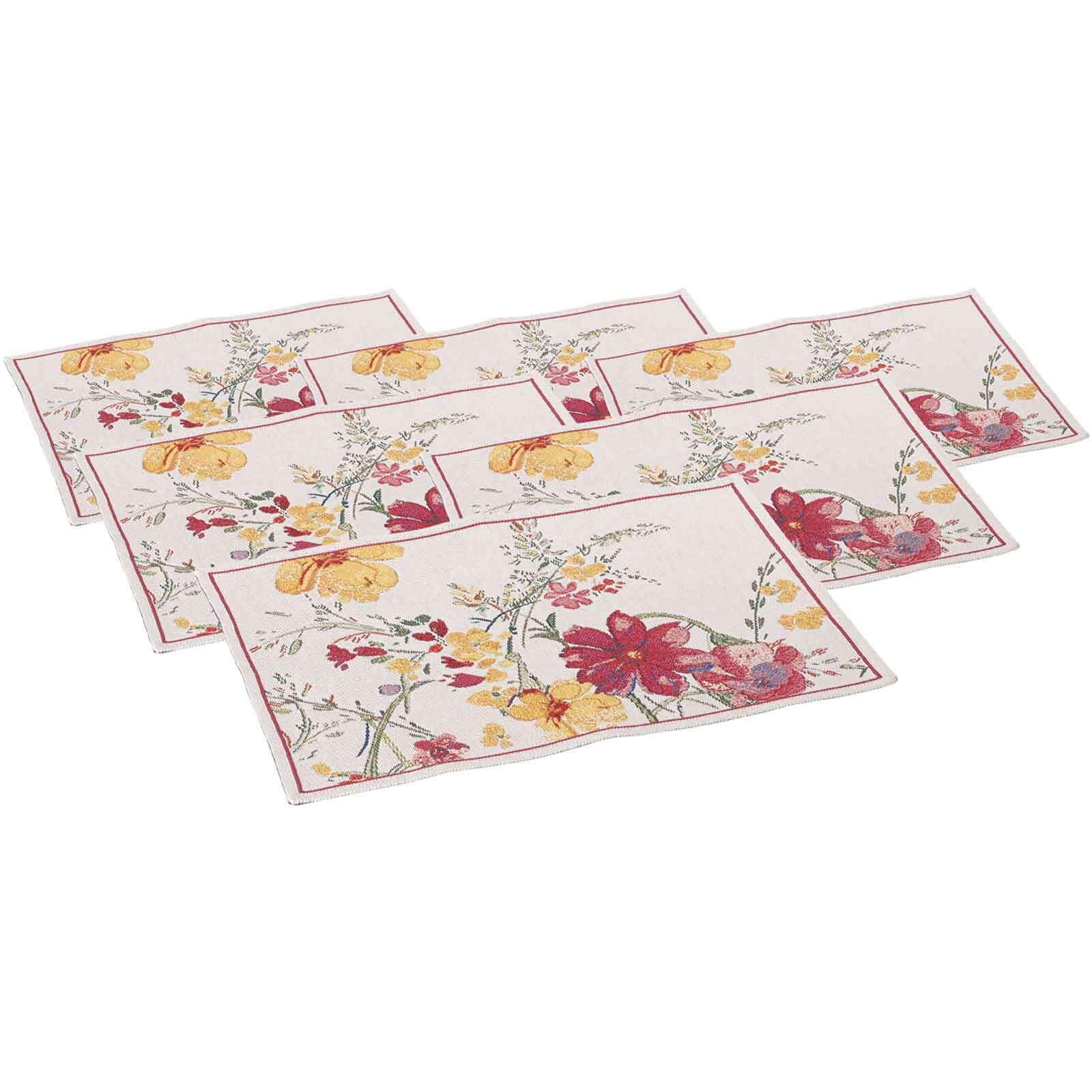 Villeroy & Boch Platzset »Platzesets Mariefleur 49 x 32,5 cm 6er Set bunt« waschbar bis 40 Grad C
