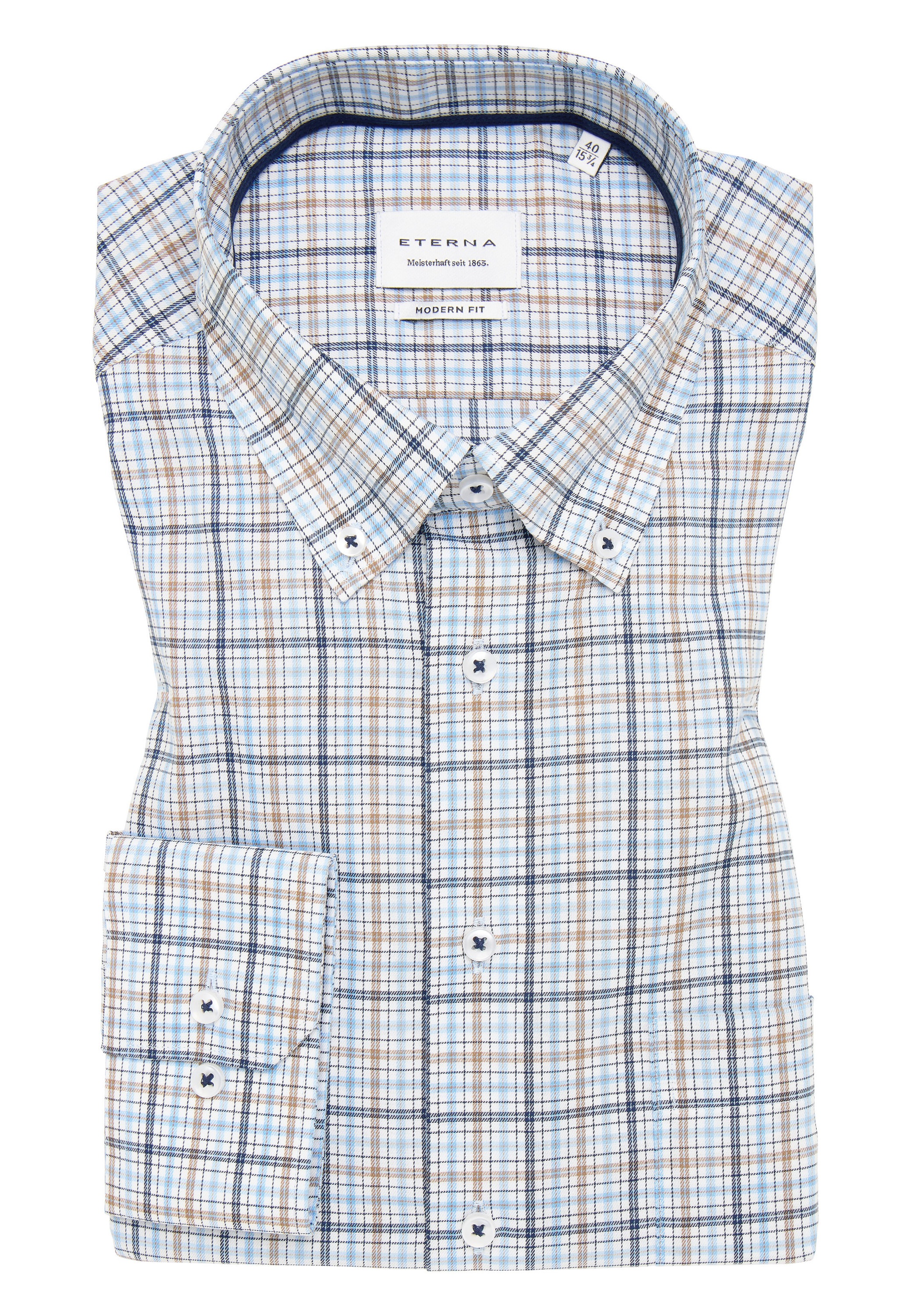 Eterna Langarmhemd »MODERN FIT« NON IRON (bügelfrei)