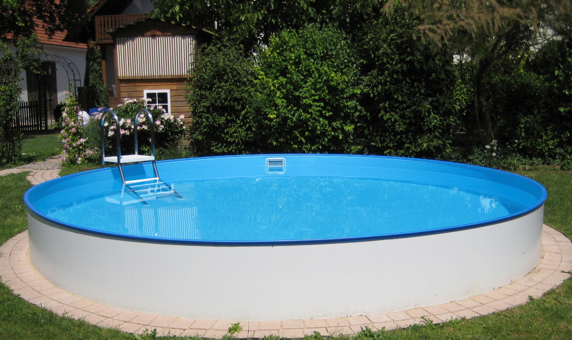 KWAD Rundpool »PALMA inkl. Dämmung Protector zum Teileinbau«, (Set, 5 tlg.), 5-tlg., mit Foliensack 0,6mm