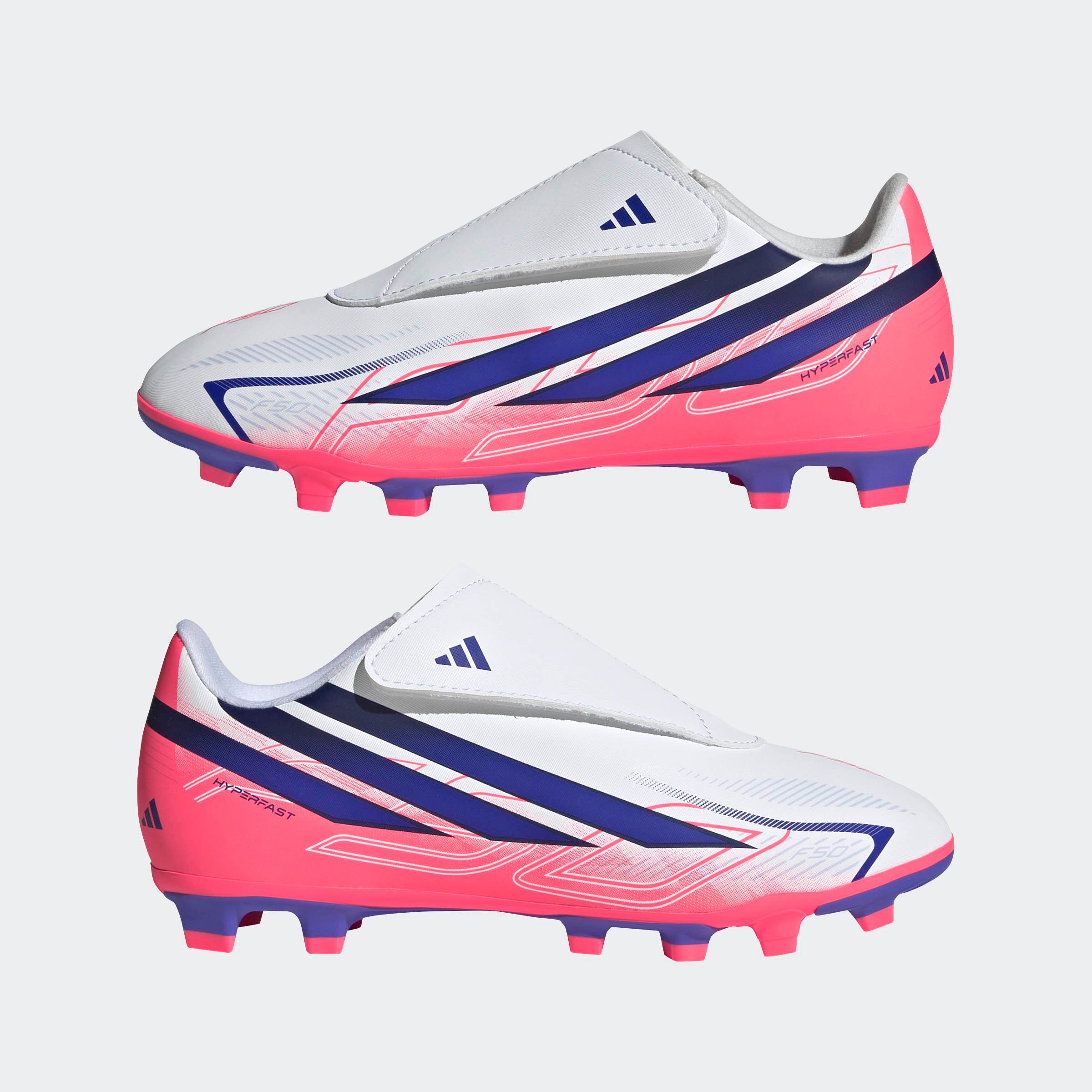 adidas Performance Fußballschuh »F50 HYPERFAST CLUB KIDS , KLETTVERSCHLUSS, FESTE / GEMISCHTE BÖDEN«  für viele verschiedene Böden geeignet, für Jugendliche & Kinder