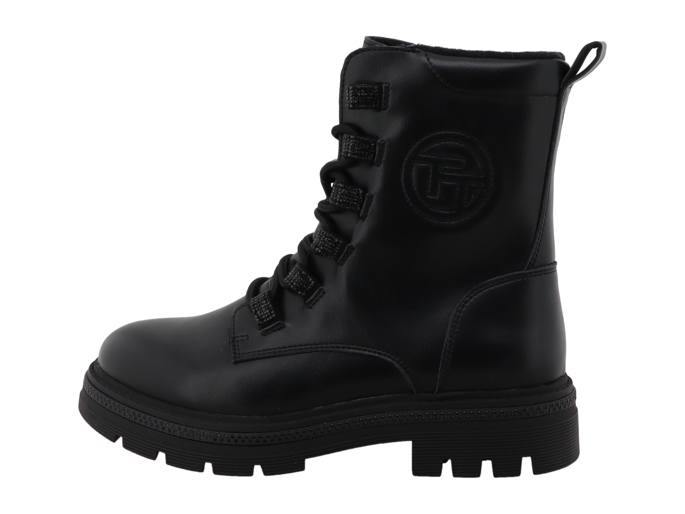 TOM TAILOR Schnürstiefelette  Blockabsatz, Schnürboots mit Glitzerdetails