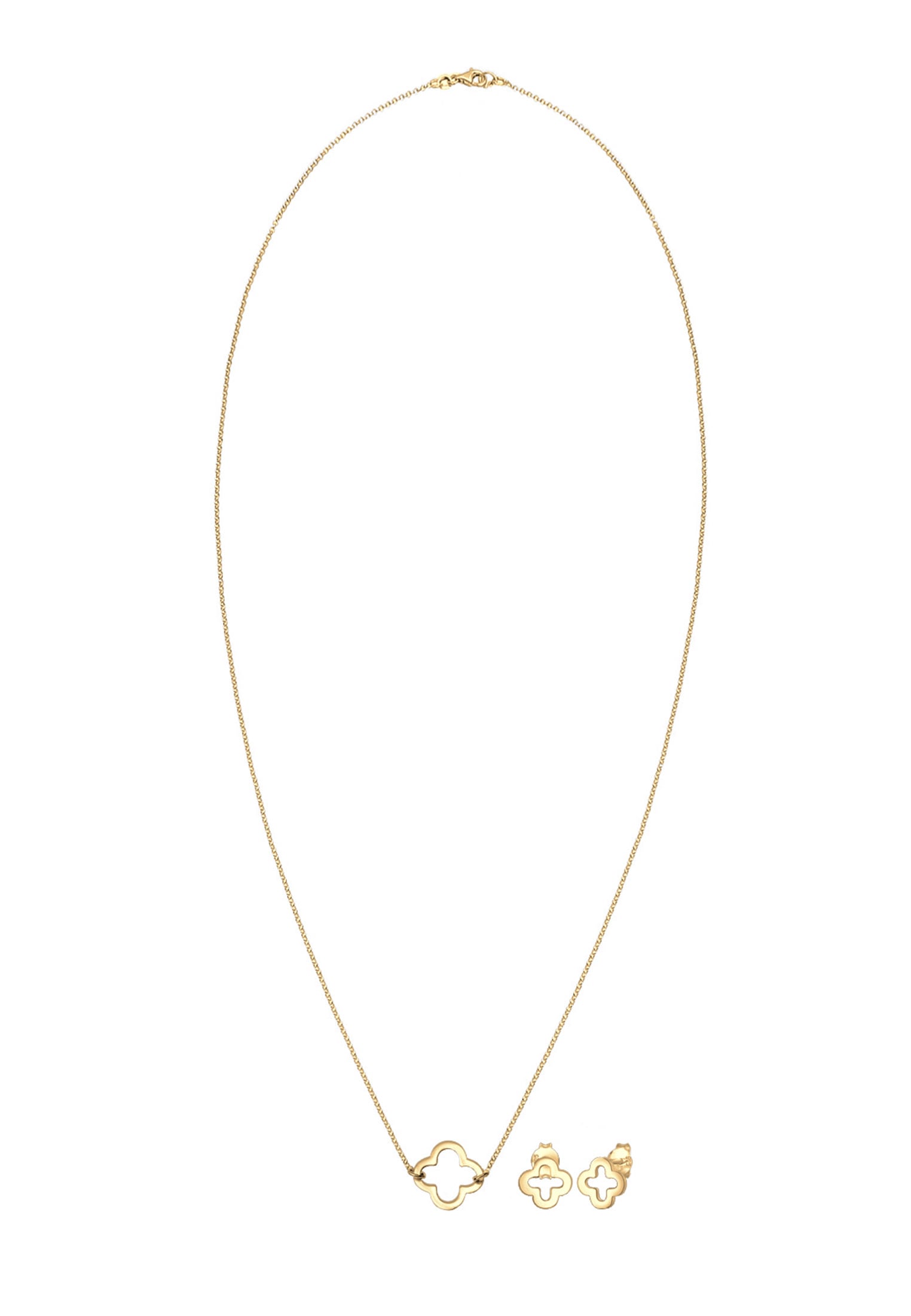 Elli Ohrring und Ketten Set »Schmuckset Kleeblatt 925 Sterling Silber«