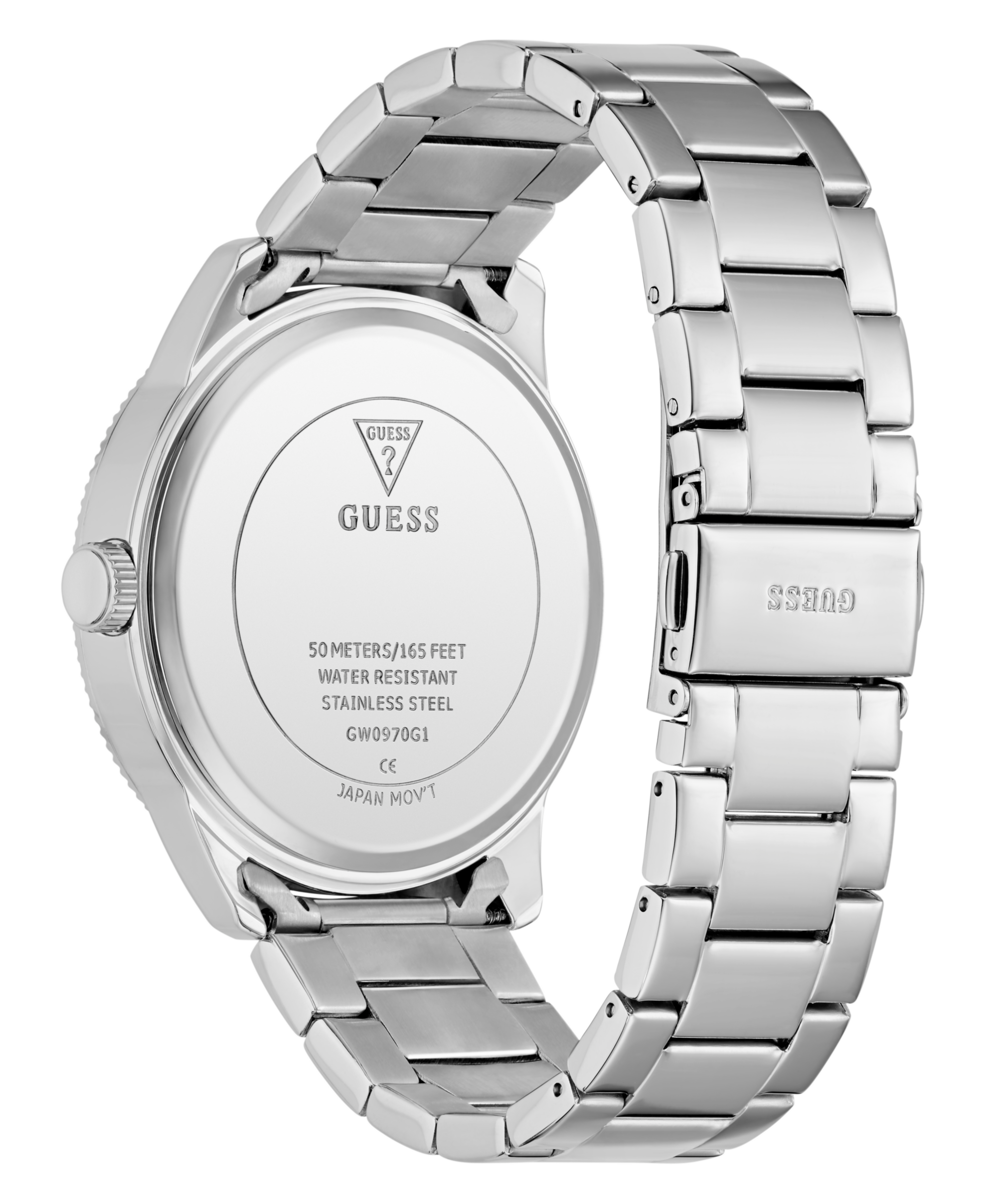 Guess Multifunktionsuhr »IAN« Quarzuhr, Armbanduhr, Herrenuhr, Edelstahlarmband, Datum