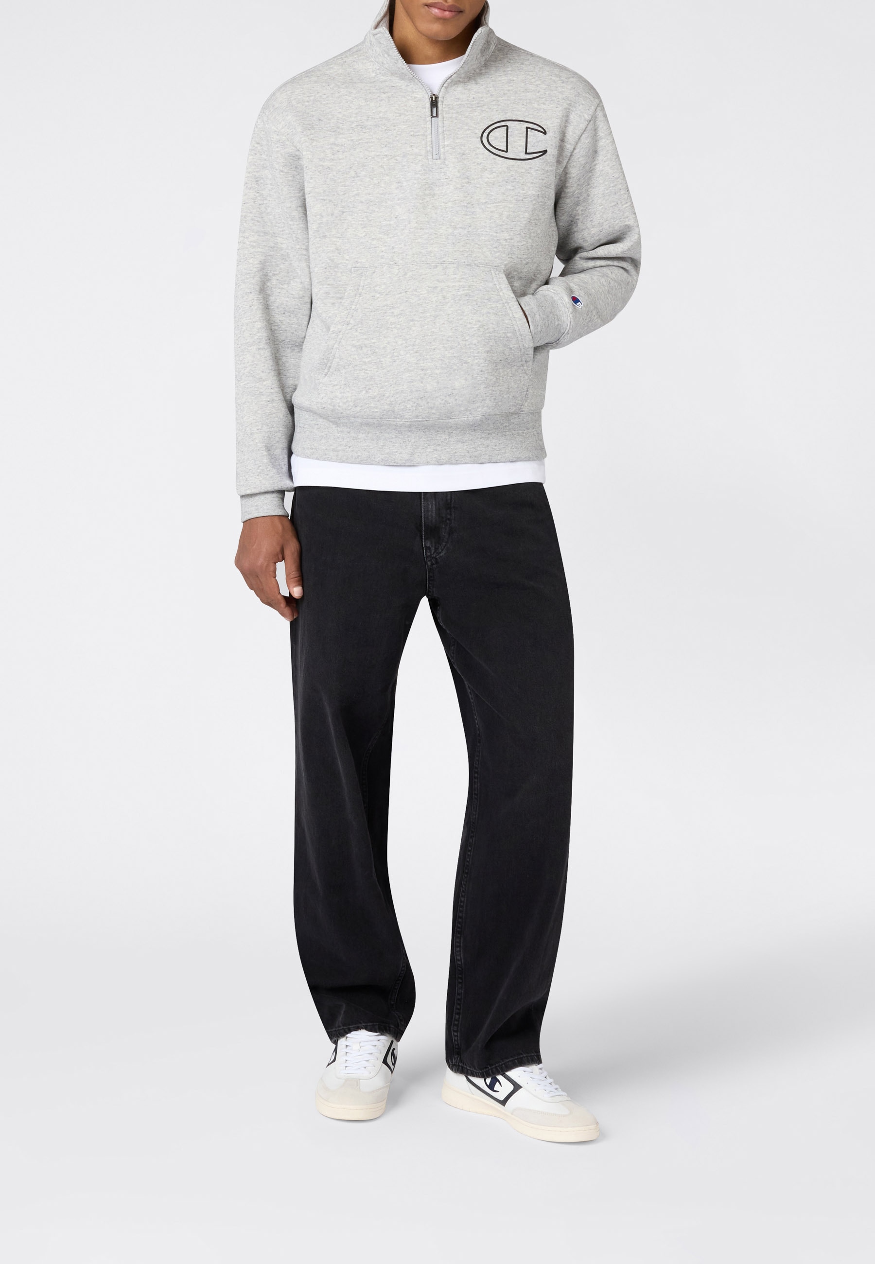 Champion Sweatshirt »COLLEGE Fleece Half Zip Sweatshirt«, mit halbem Reißverschluss, aus Baumwolle und Polyester, normale Länge
