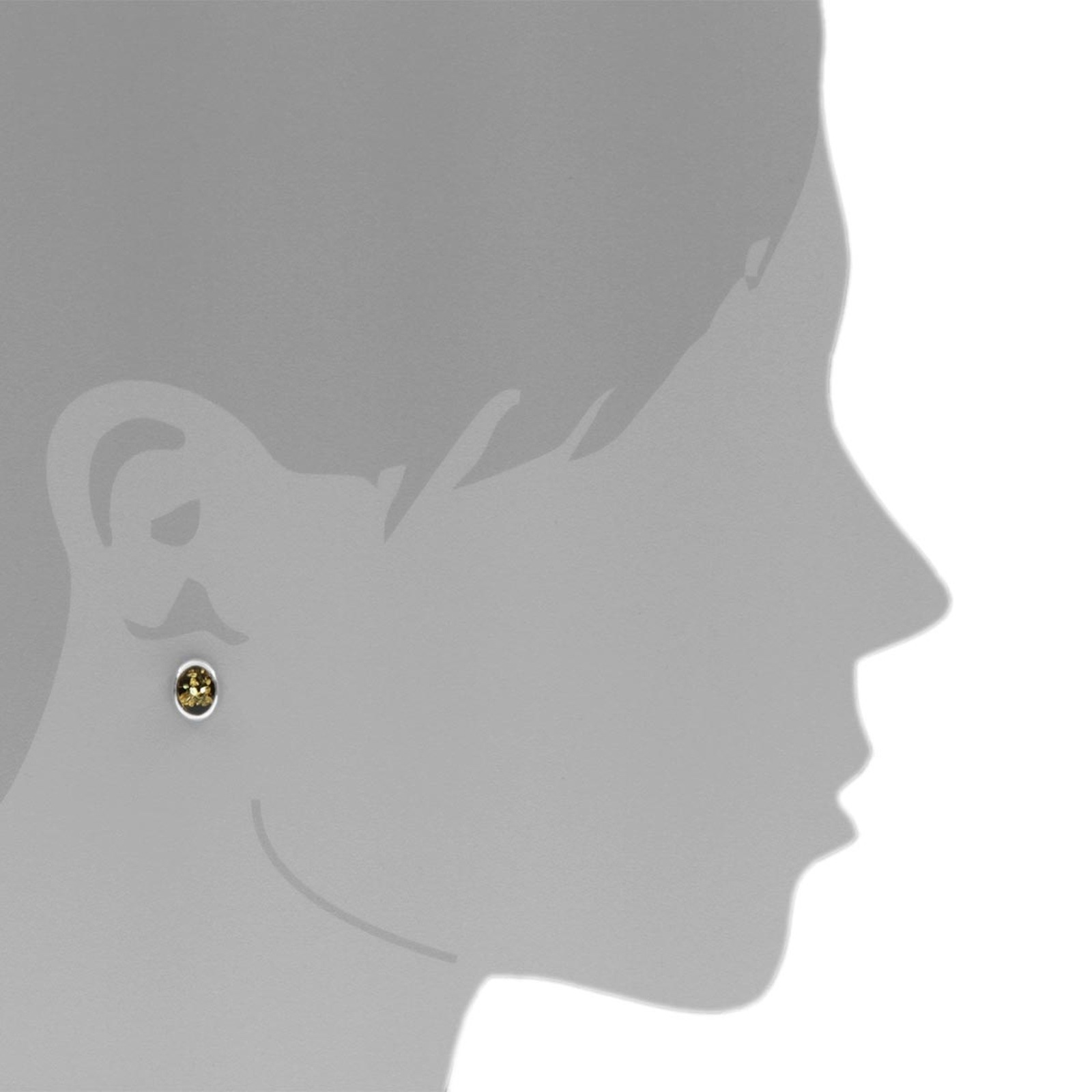 OSTSEE-SCHMUCK Paar Ohrstecker »- Helli - Silber 925/000 - Bernstein«