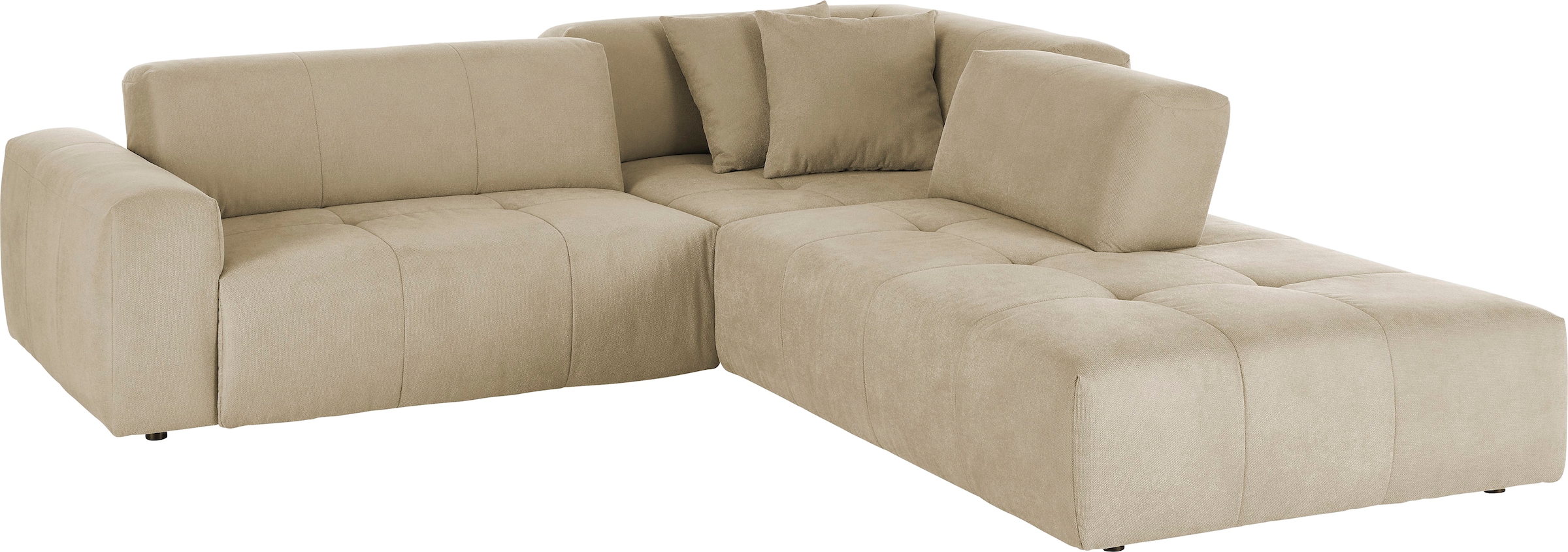 3C Candy Ecksofa »Yoshy Komfortsofa, bequem und modern, hochwertige Verarbeitungsdetails«, Zwei verschiedene Sitztiefen durch verstellbare Rückenlehne, L-Form