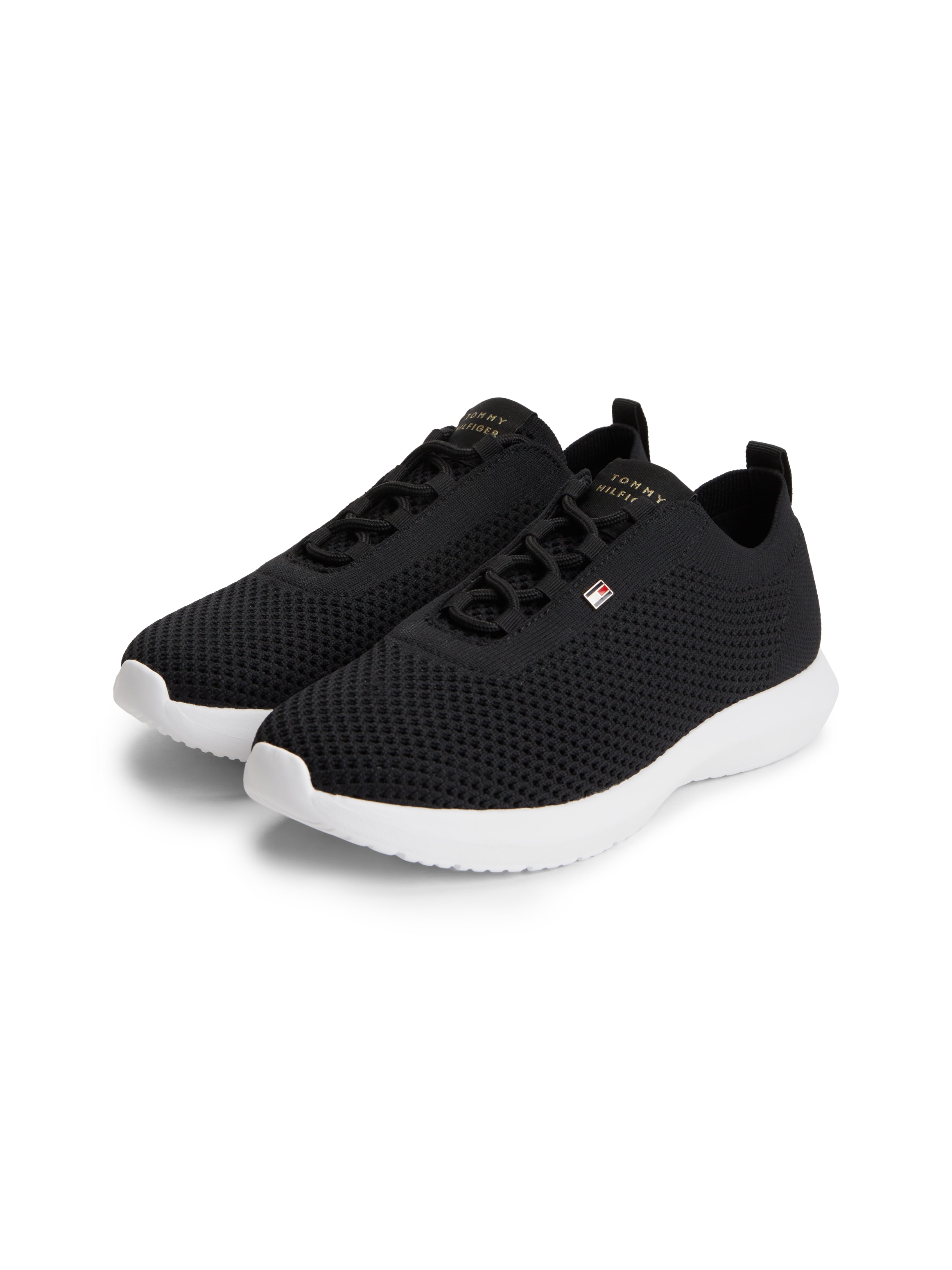 Tommy Hilfiger Keilsneaker »TH KNIT RUNNER«  Freizeitschuh, Halbschuh, Schnürschuh mit Logoflaggen-Element