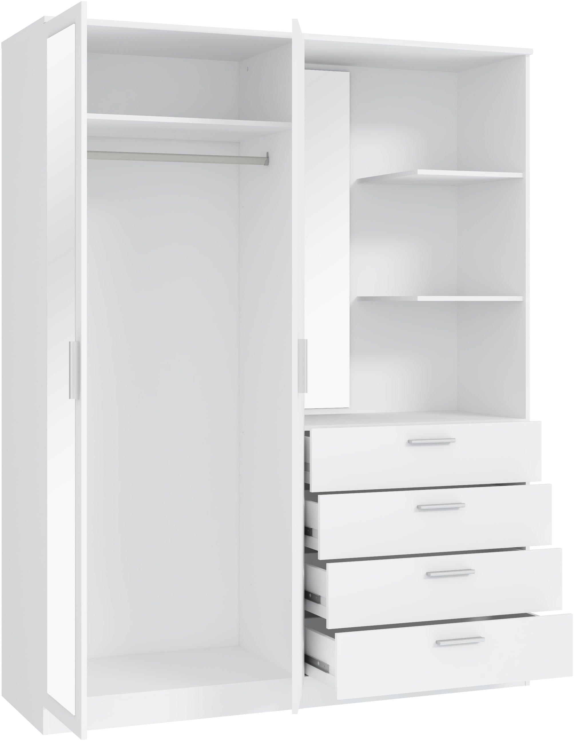 FORTE Kompaktgarderobe B/H/T 159,3/203,4/52,7 cm , Stauraumwunder