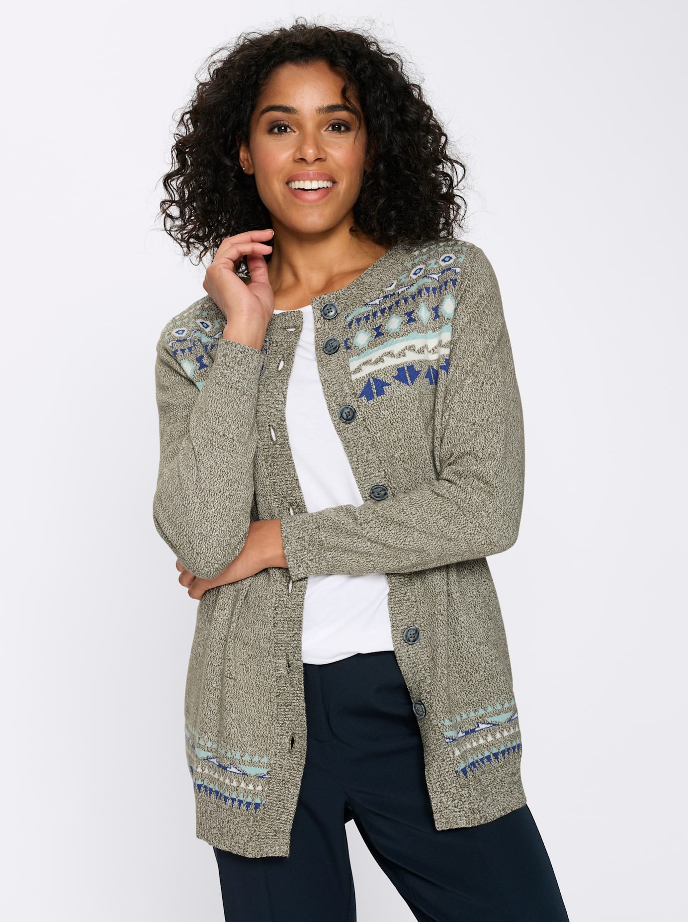 Classic Basics Longstrickjacke