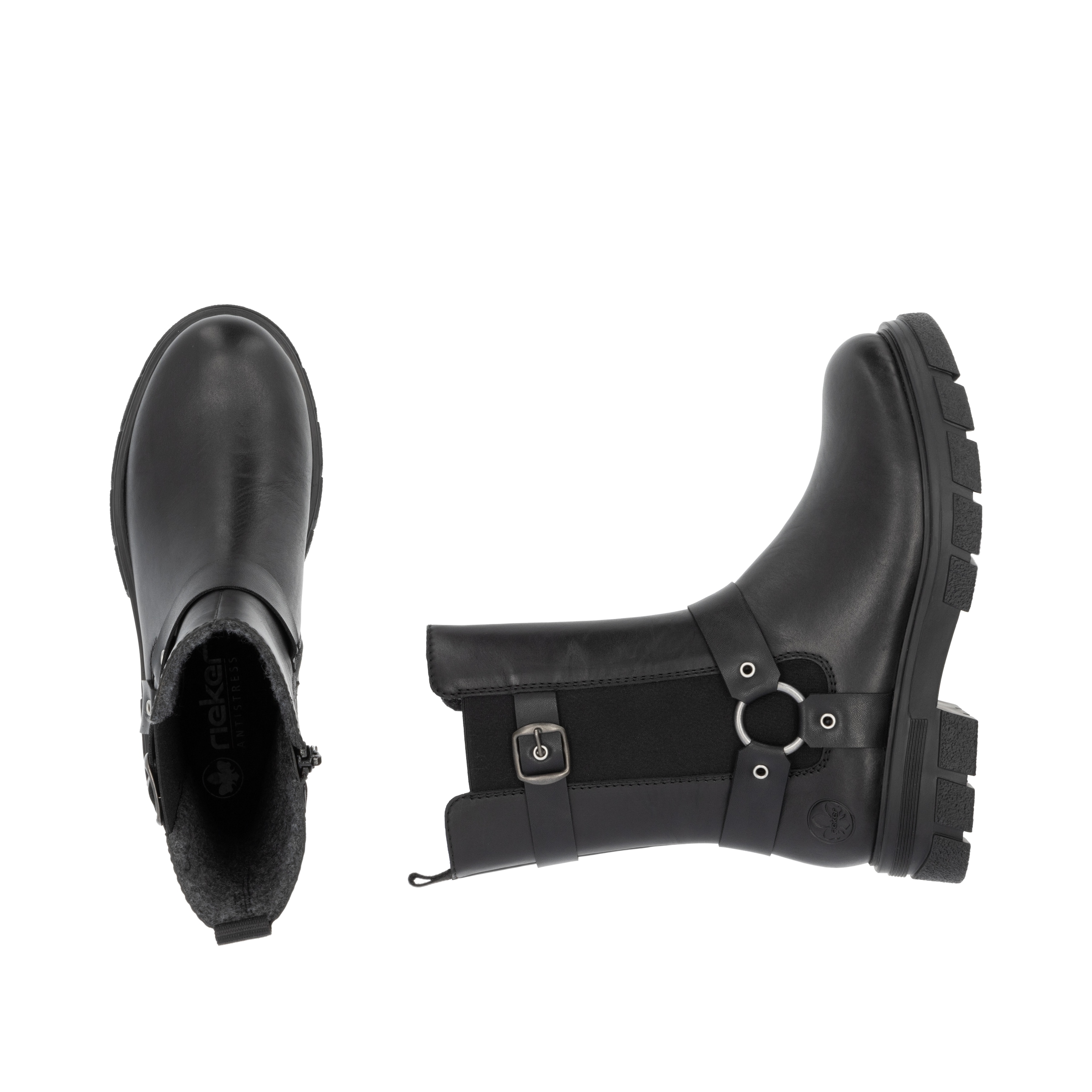 Rieker Chelseaboots, Bikerboots, Schlupfstiefelette mit Innenreißverschluss