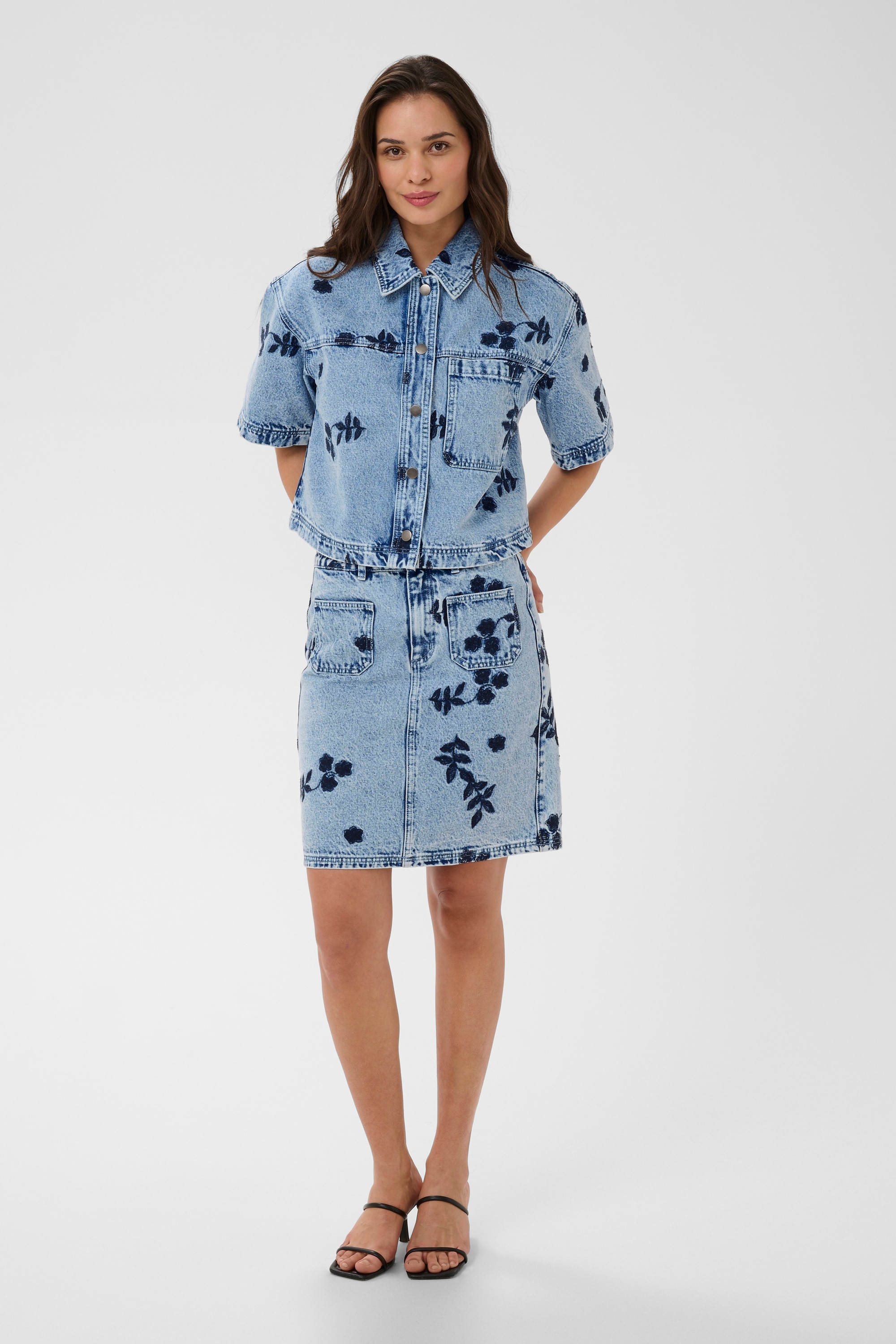 KAFFE Jeansrock »Damen Denimrock KAbabena«