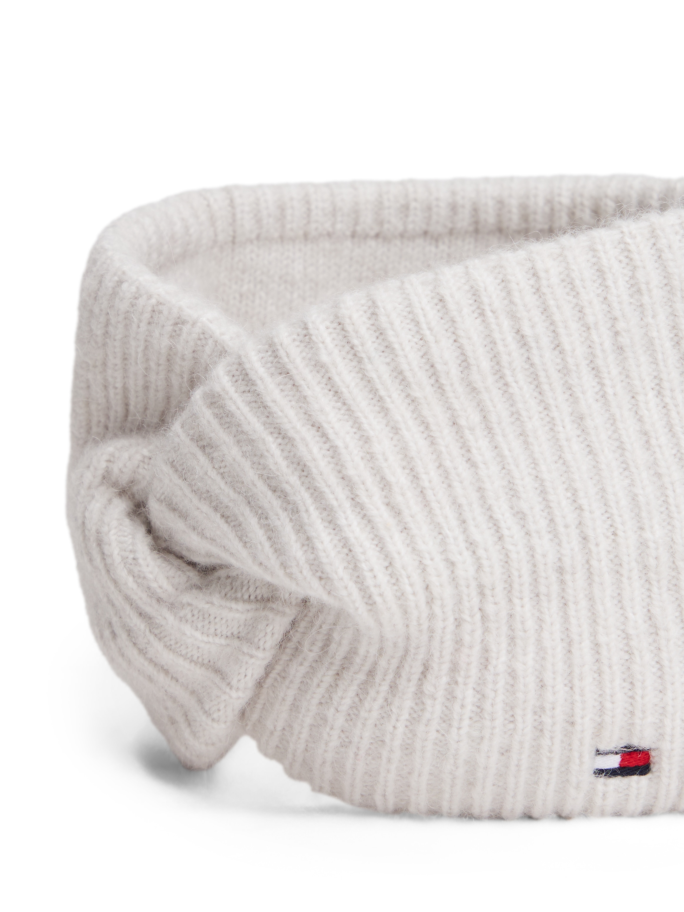 Tommy Hilfiger Stirnband »TH FLAG FLUFFY«, flauschig mit Wolle, ca. 20x11 cm, Rippstrick