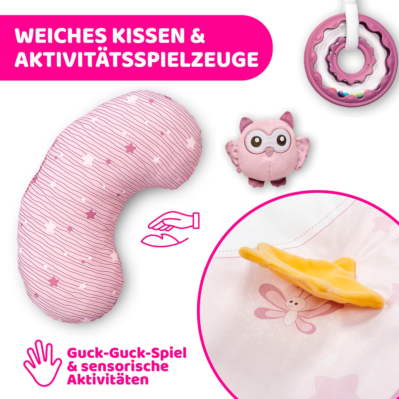 Chicco Baby Gym »Farbspiel Gym, Pink«, mit Projektionen und Melodien