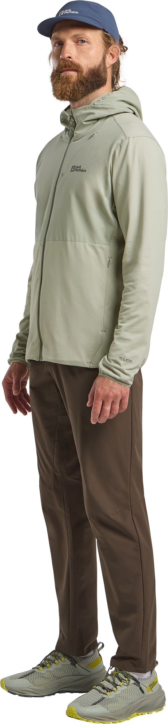 Jack Wolfskin Kapuzenfleecejacke »PRELIGHT TRAIL HOODY M«, mit Kapuze