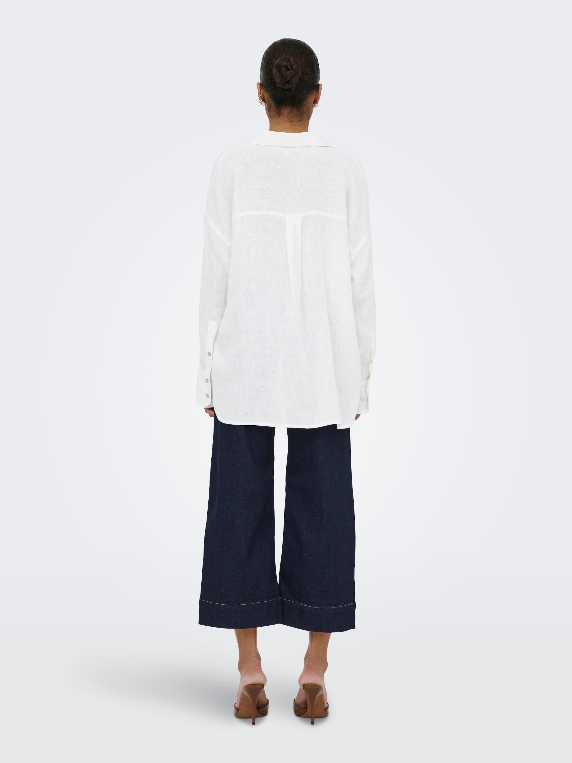 ONLY Hemdbluse »ONLBRUXELLES V- LS LIN BL SHIRT PNT NOOS« mit Leinen