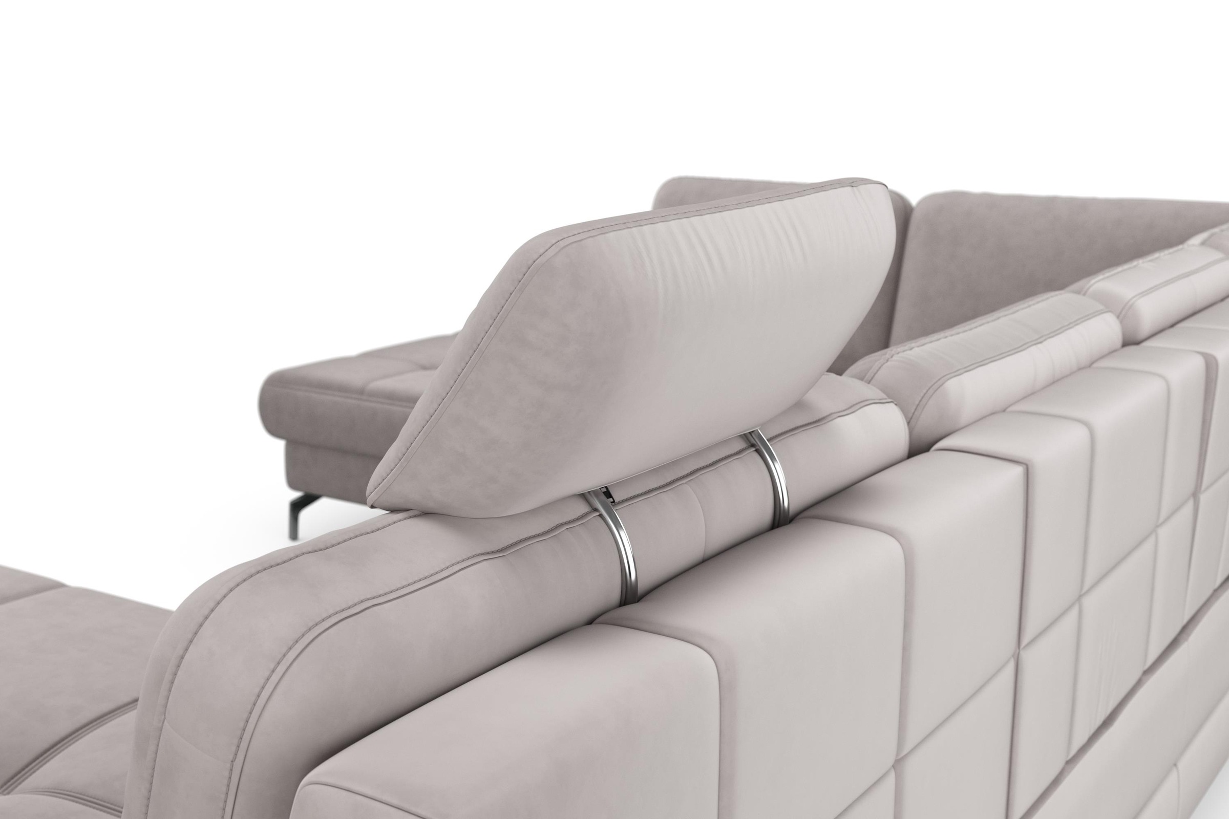 sit&more Wohnlandschaft »Bendigo U-Form« inklusive Sitztiefenverstellung, Bodenfreiheit 12 cm, in 2 Fußfarben