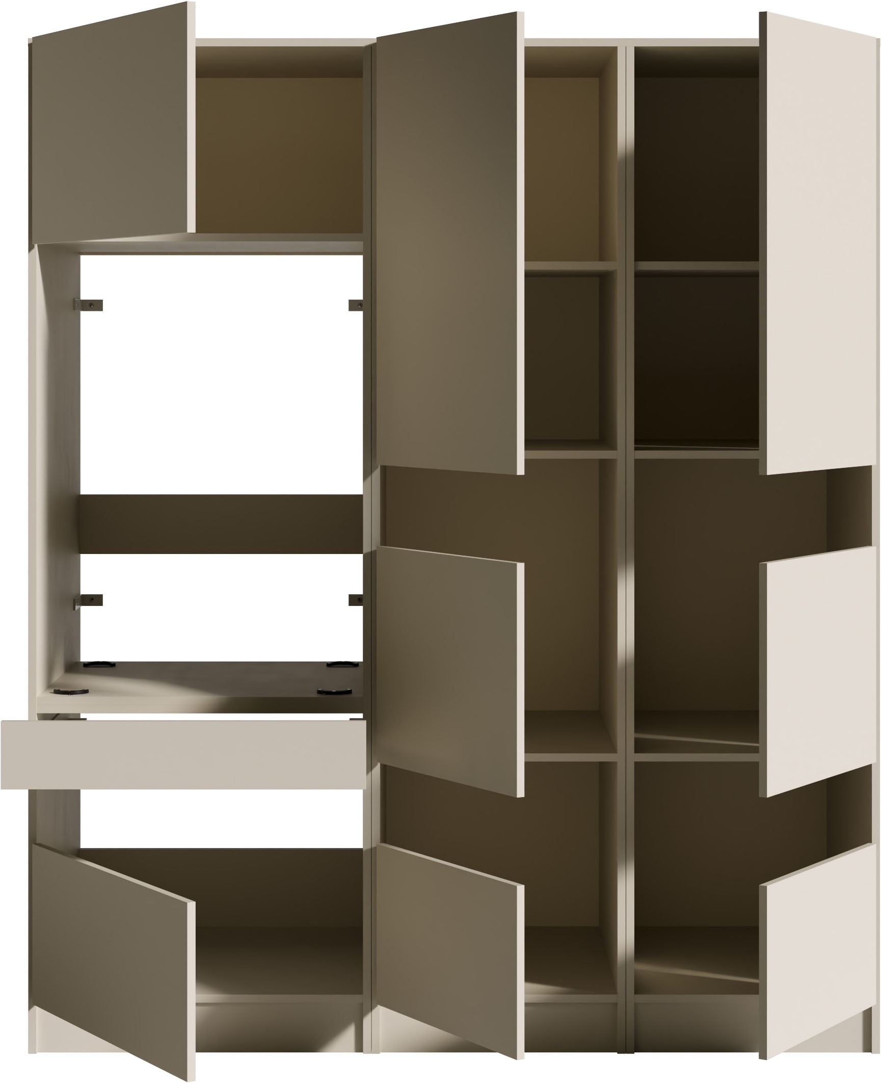 BASIC by Balculina Mehrzweckschrank-Set »Washhome B/T/H 168x68x200 cm« 3 Stk. tlg.