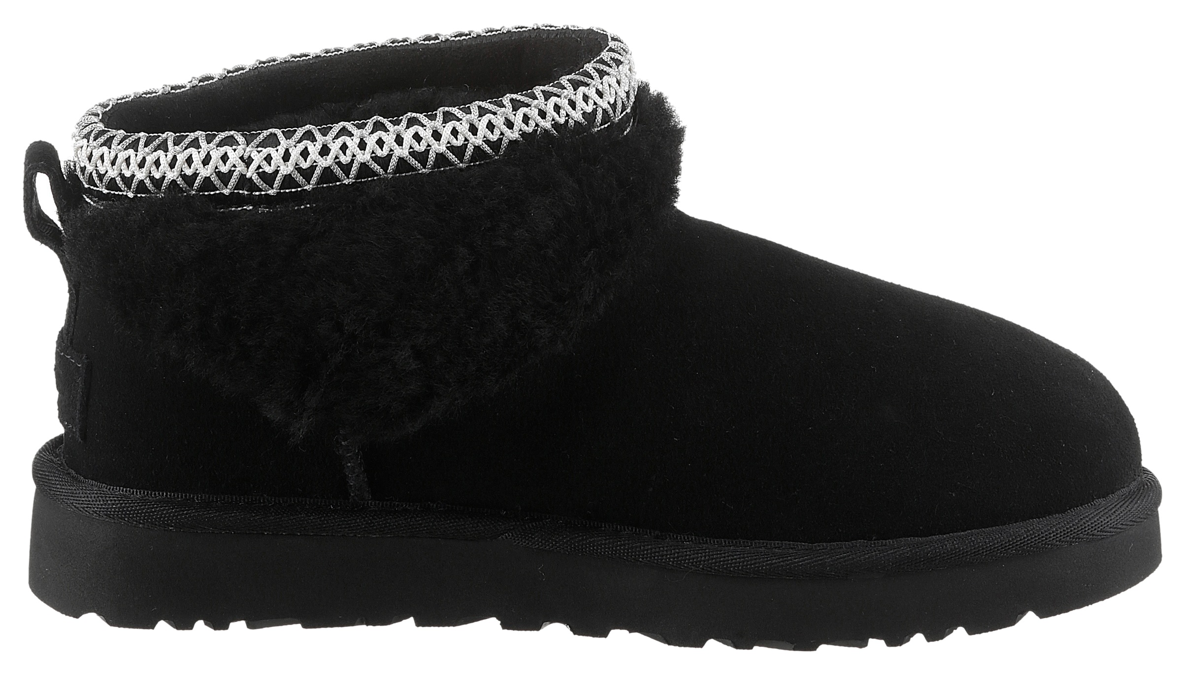 UGG Schlupfboots »CLASSIC ULTRA MINI MAXI CURLY«, Winterstiefel, Snowboots mit Textilband am Schaftrand