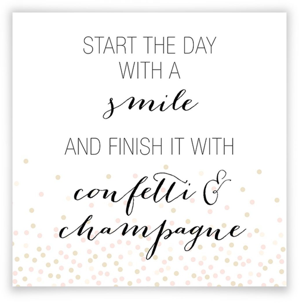Wall-Art Poster »Start the day with a smile«, Schriftzug, (1 St.), Poster, Wandbild, Bild, Wandposter