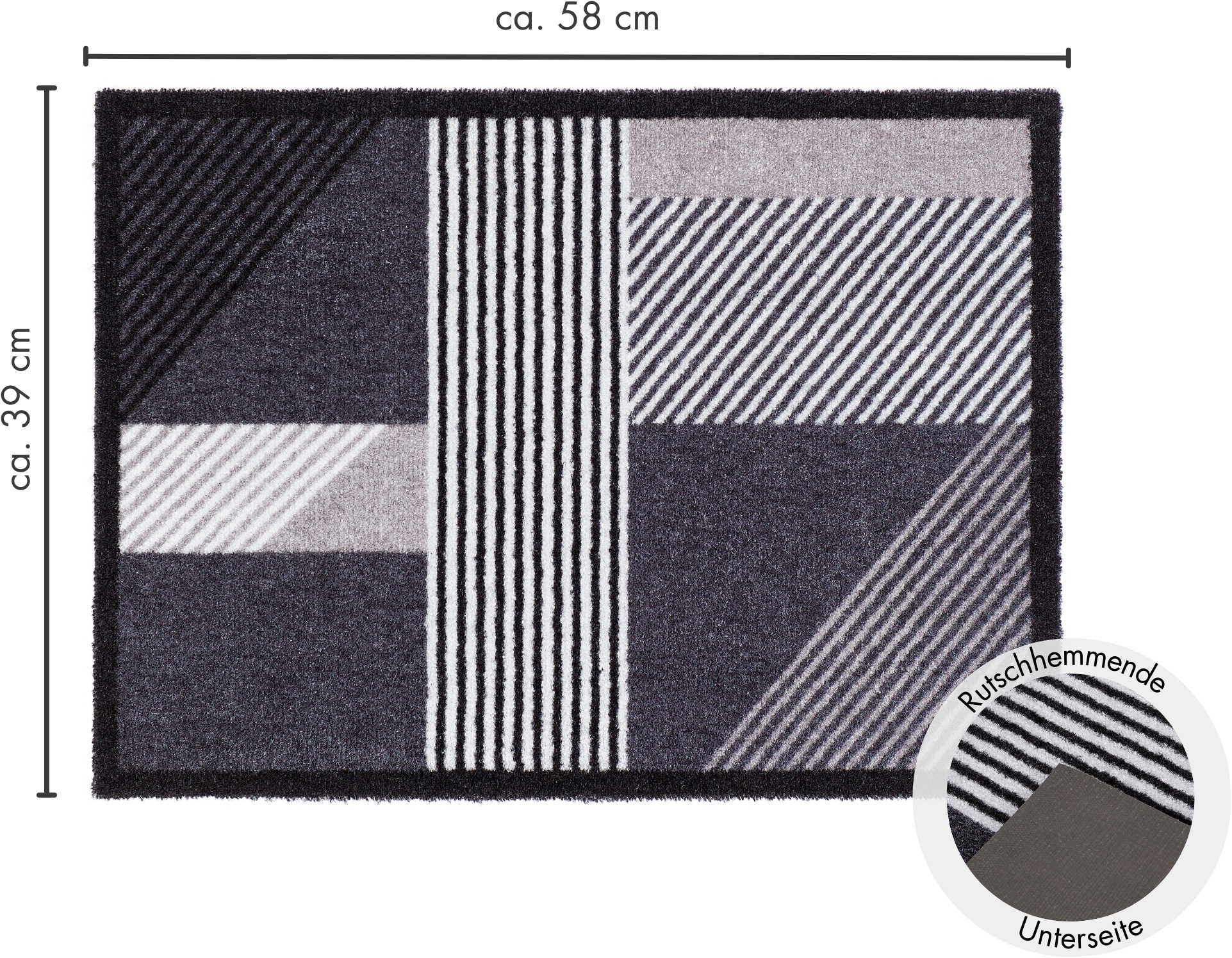 Barbara Becker Fußmatte »Sense, Made in Belgium«, rechteckig, 7 mm Höhe, Schmutzfangmatte, modernes Design, waschbar, auch als Läufer