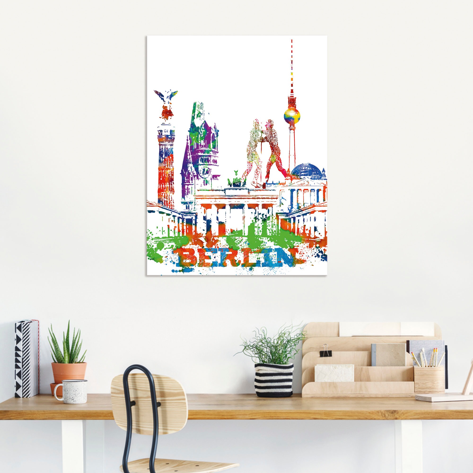 Artland Wandbild »Berlin Grafik«, Berlin, (1 St.), als Alubild, Leinwandbild, Wandaufkleber oder Poster in versch. Größen