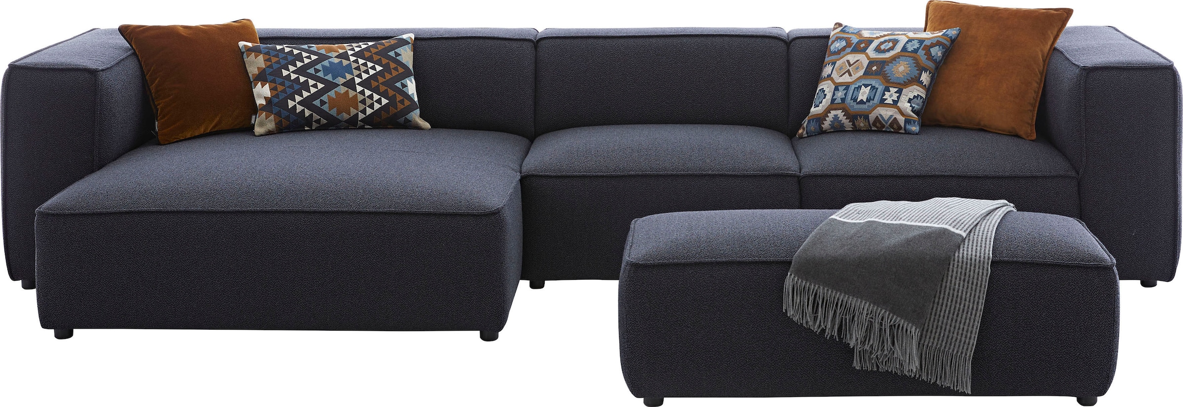 W.SCHILLIG Ecksofa »around-the-block«, mit eleganter Biese, mit Federkern, Breite 341 cm