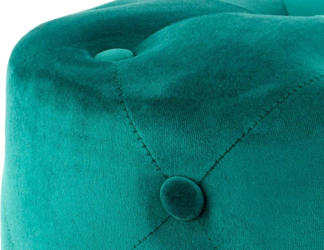 Kayoom Hocker »Piano 225,Sitzhocker mit weichem Velvet-Bezug, edles Ambient«, (1 St.), rund, glamourös, hochwertig, gesteppt, mit eingelassenen Dekoknöpfen