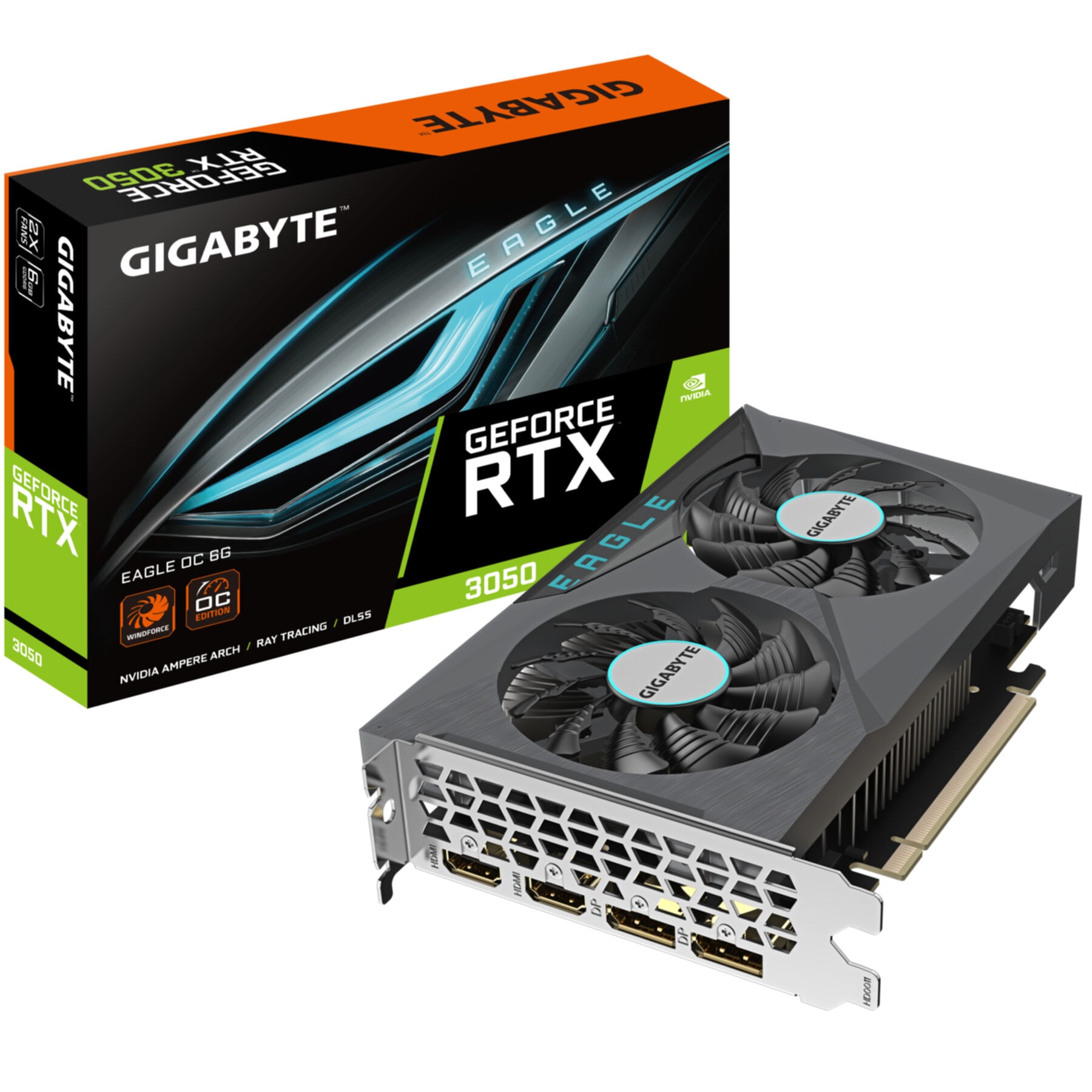 Gigabyte Grafikkarte »GeForce RTX 3050 EAGLE OC 6G«