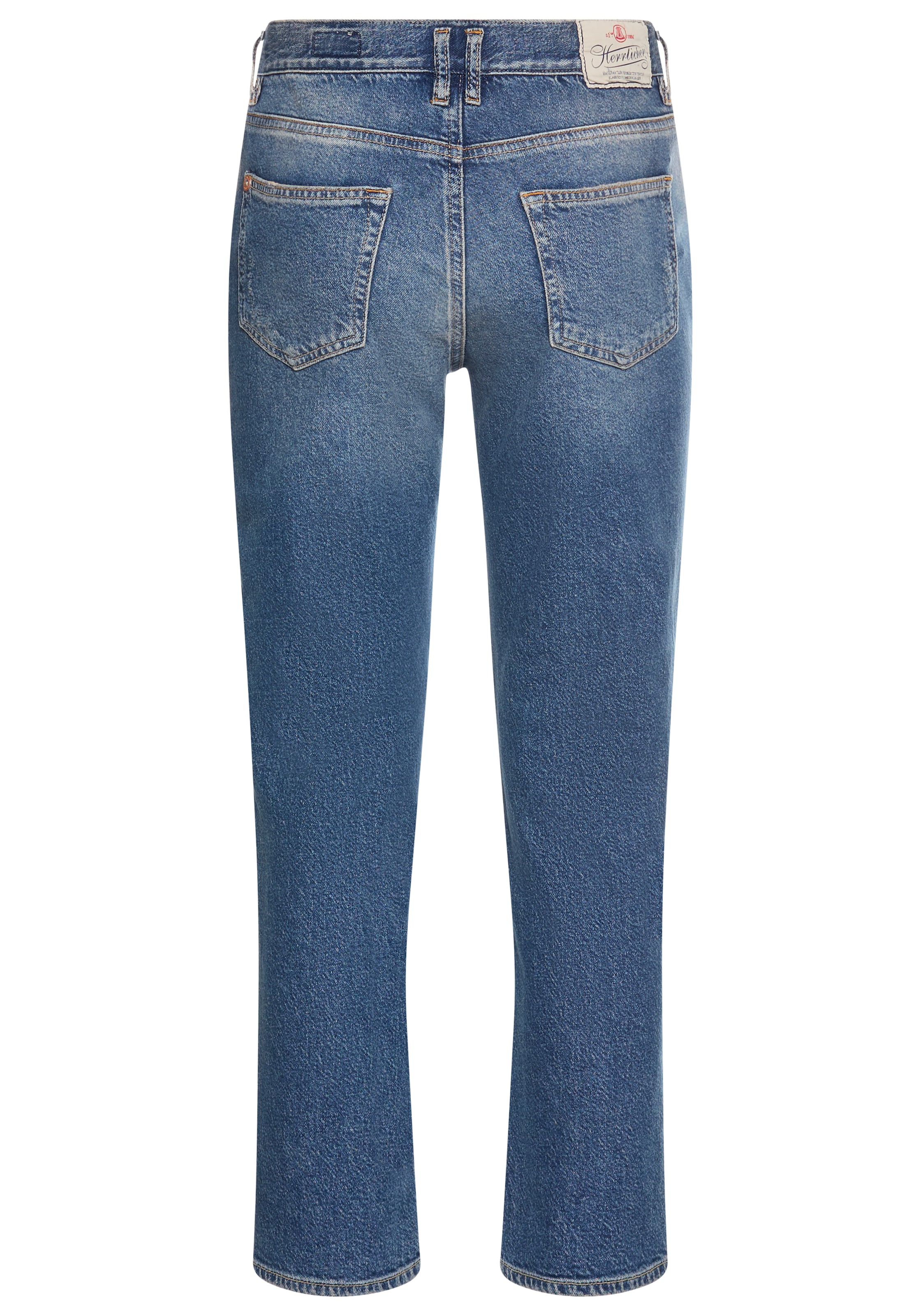 Herrlicher 5-Pocket-Jeans »Breezy Cropped Denim« Straight Fit mit Destroyed-Effekten