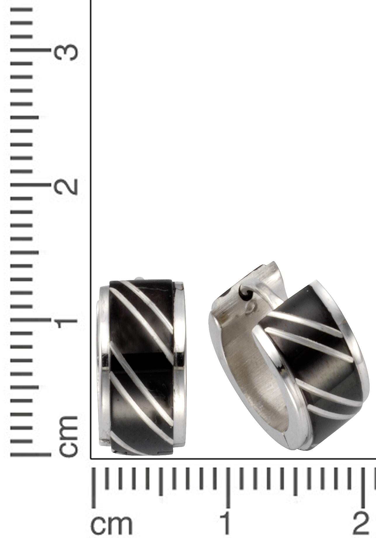 Firetti Paar Creolen »Schmuck Geschenk teilweise schwarz«, mit Lack