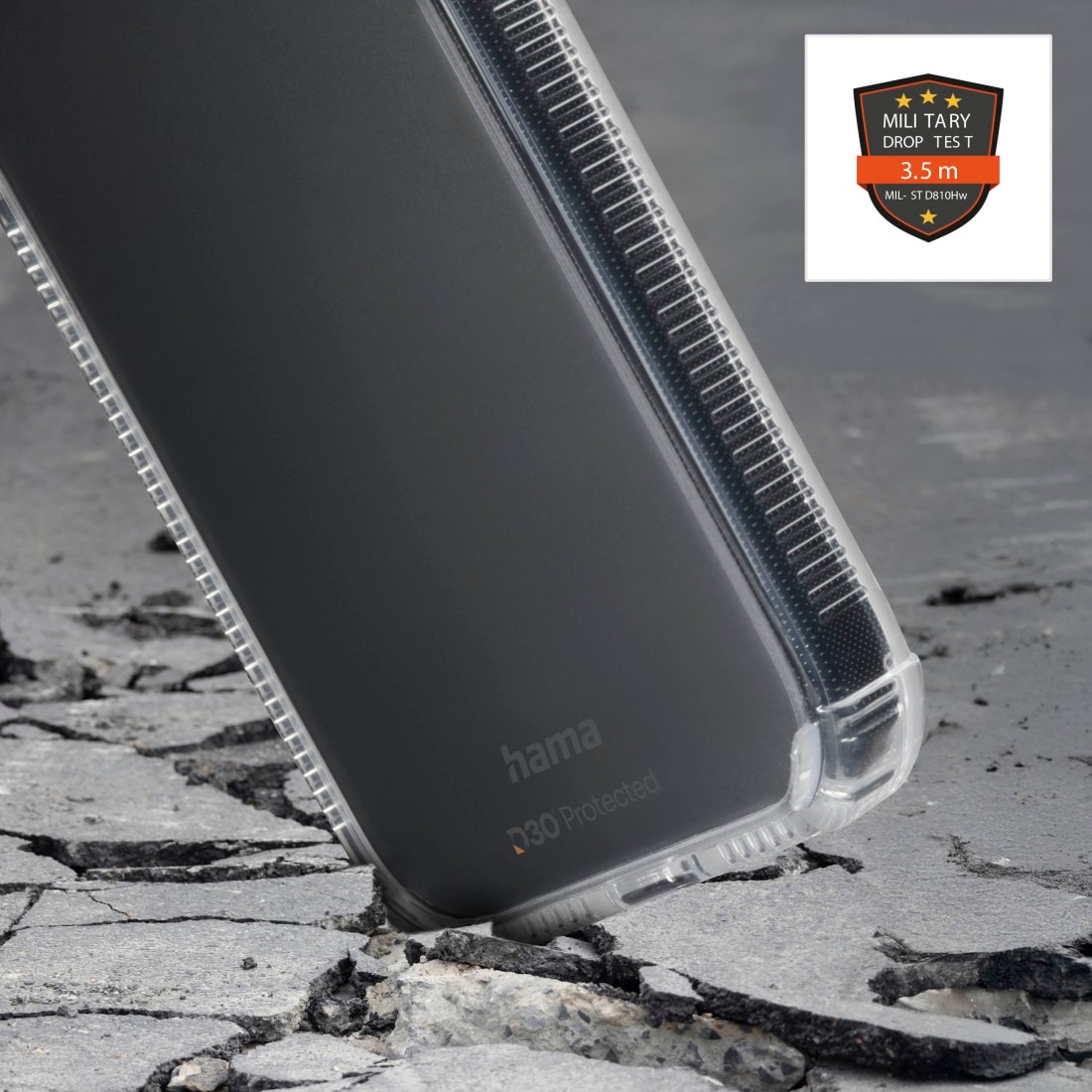 Hama Smartphone-Hülle »Handyhülle D3O für Apple iPhone 17 Pro und 18 Pro« Apple iPhone 17 Pro D3O-Technologie, Fallschutz, Kratzschutz, Anti-Vergilbung