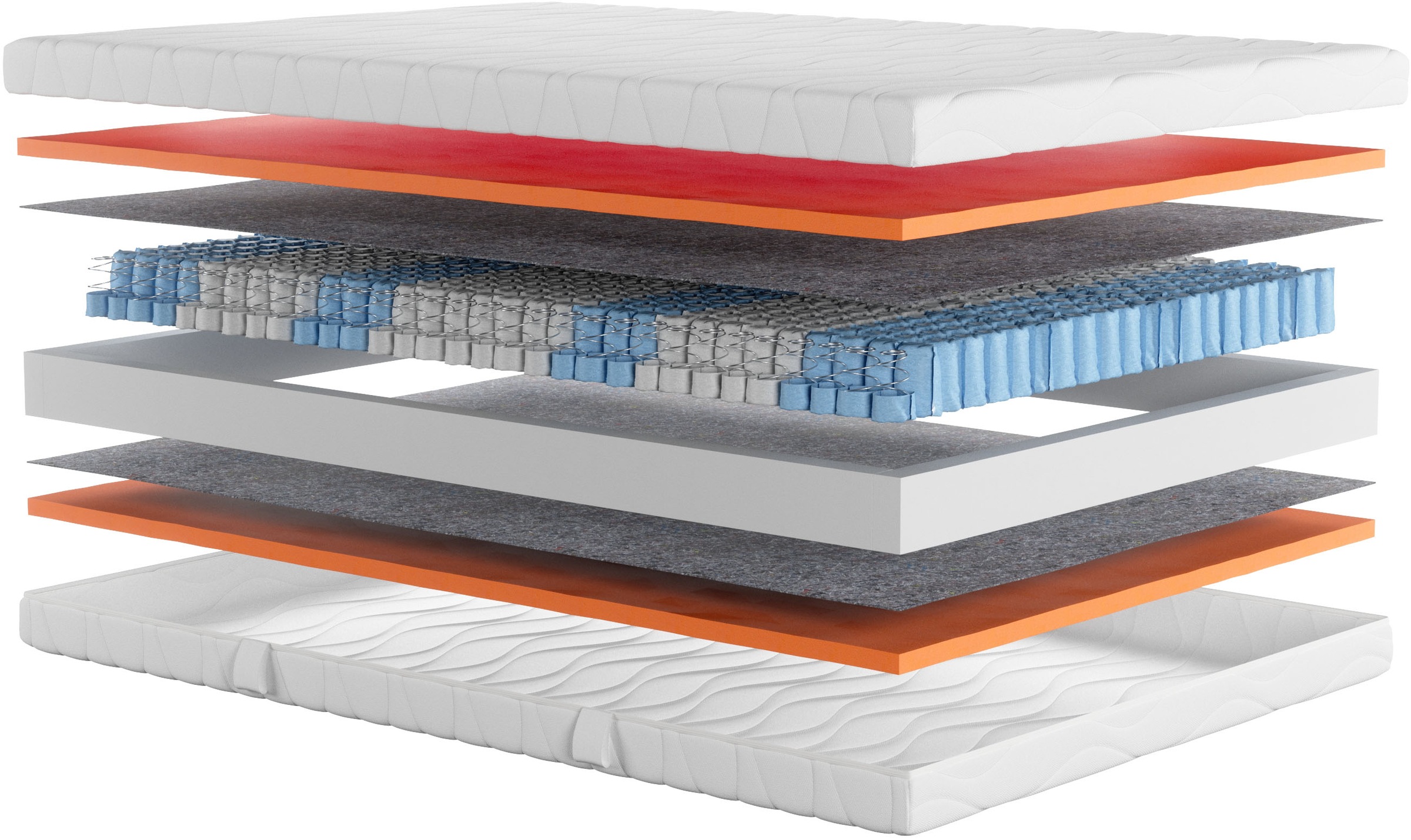 My Home Taschenfederkernmatratze »Black Diamond Comfort in weiß, Größe B/L: 200 cm x 200 cm