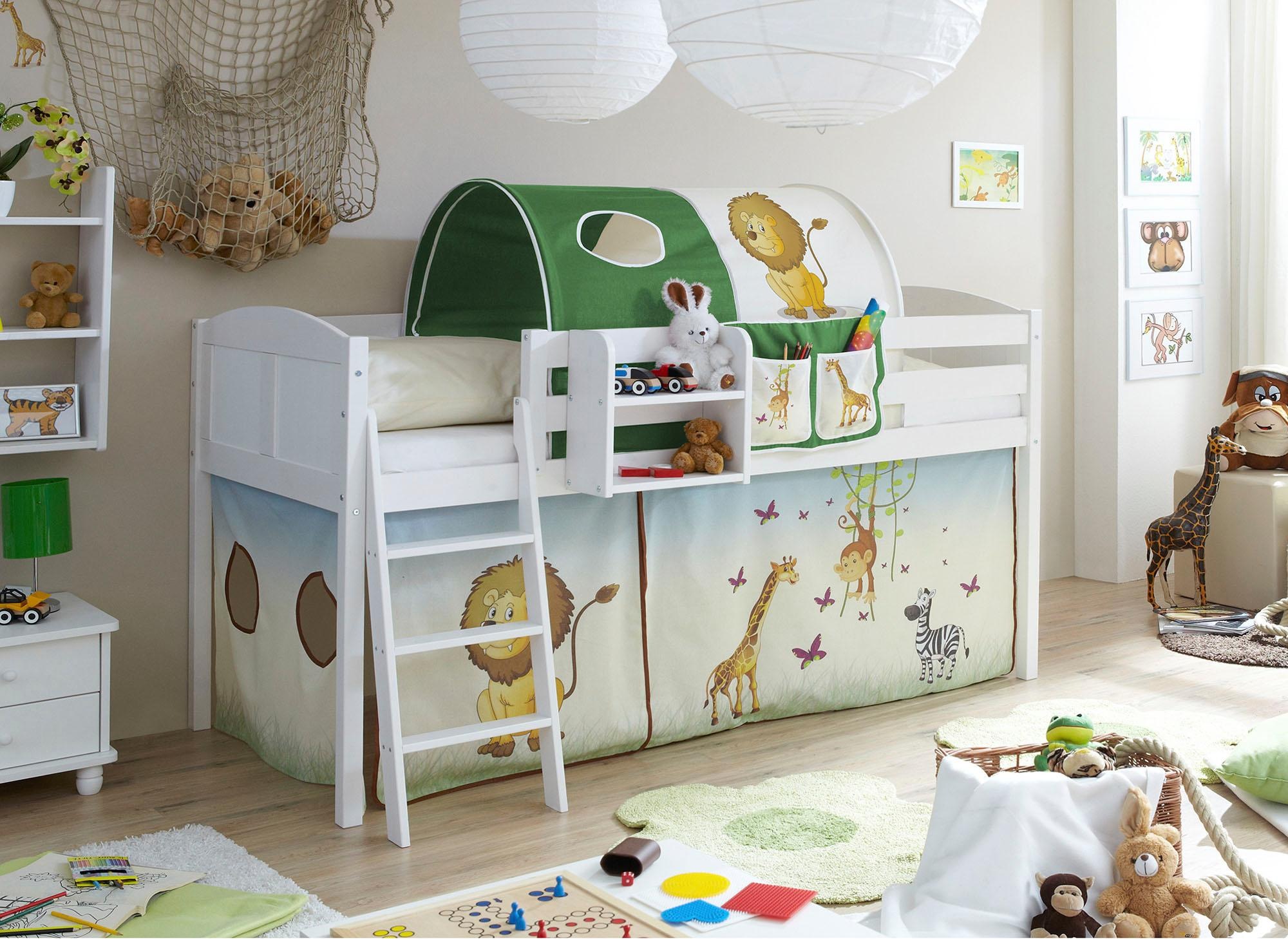 Ticaa Hochbett »Eric«, mit Textil-Set, Kiefer