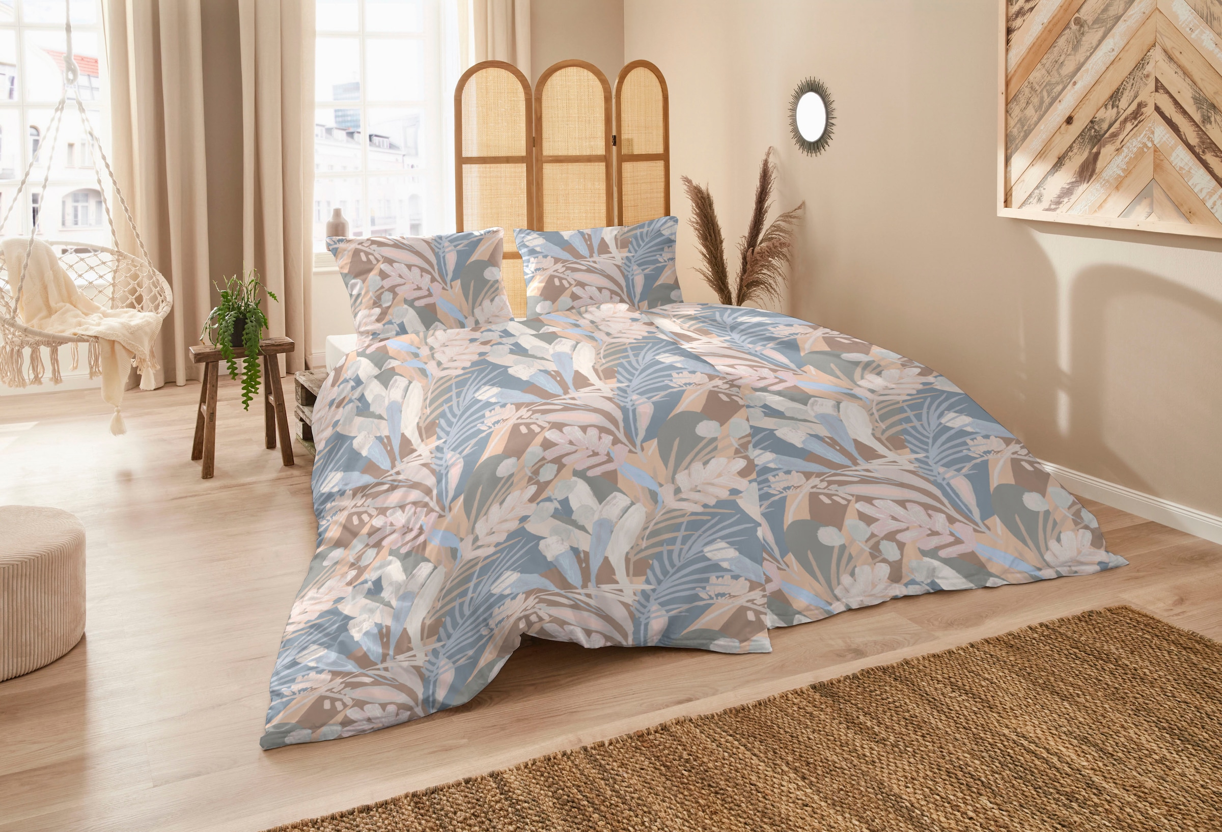 Primera Bettwäsche »Feinbiber-Bettwäsche Selva«, in expressiv floralen Design
