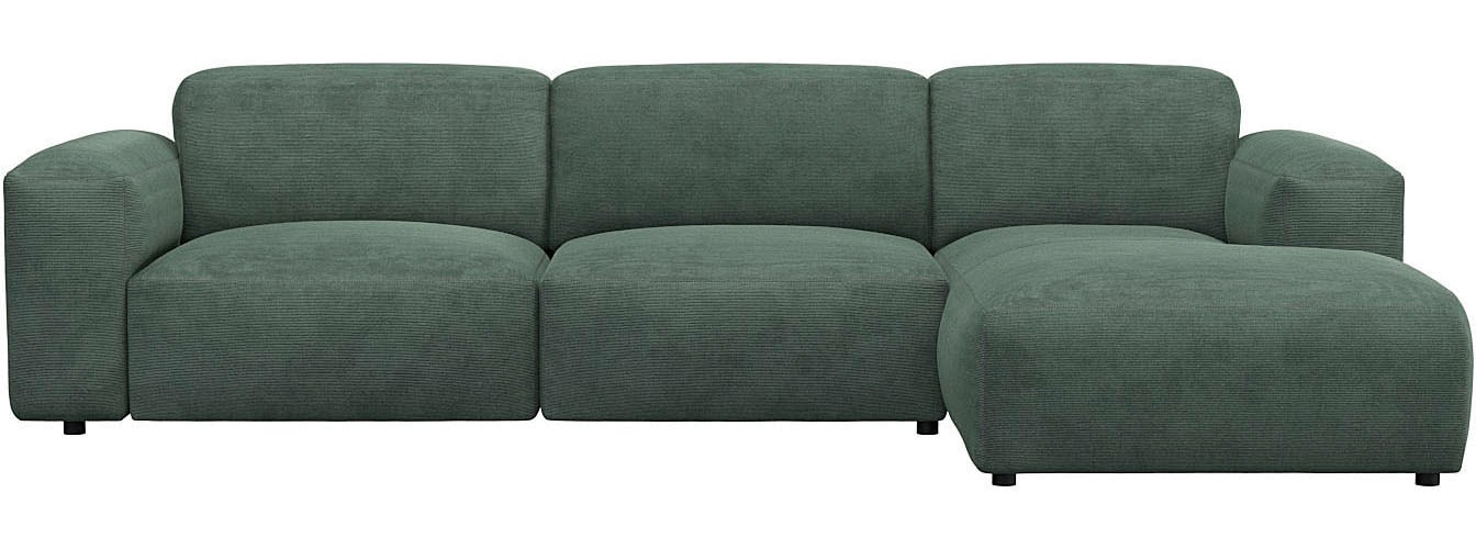 FLEXLUX Ecksofa »Lucera bequem und komfortabel durch hochwertigen Sitzaufbau, L.Form« modern & anschmiegsam, Kaltschaum, Stahl-Wellenunterfederung
