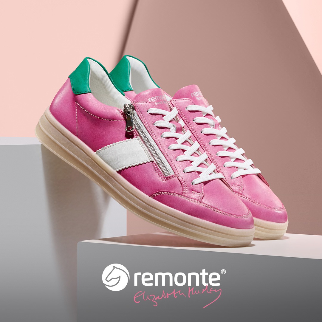 Remonte Plateausneaker »Elisabeth Hurley-Collection«, Freizeitschuh, Halbschuh, Schnürschuh, zusätzlichem Reißverschluss