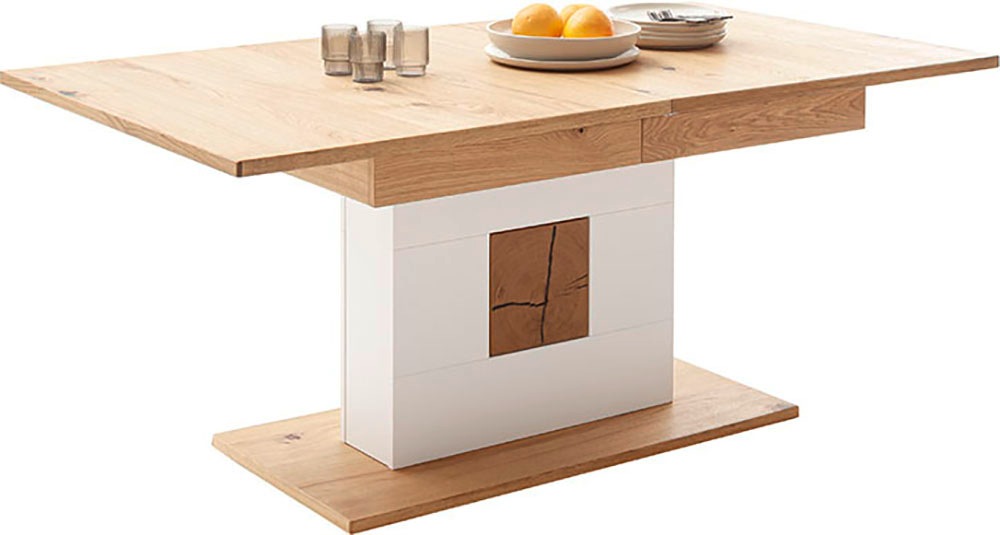 MCA furniture Esstisch »Matadi Esstisch«, (1 St.), Tisch, Auszug, Synchronauszug, Weiß, Holzabsetzung, 180-230cm