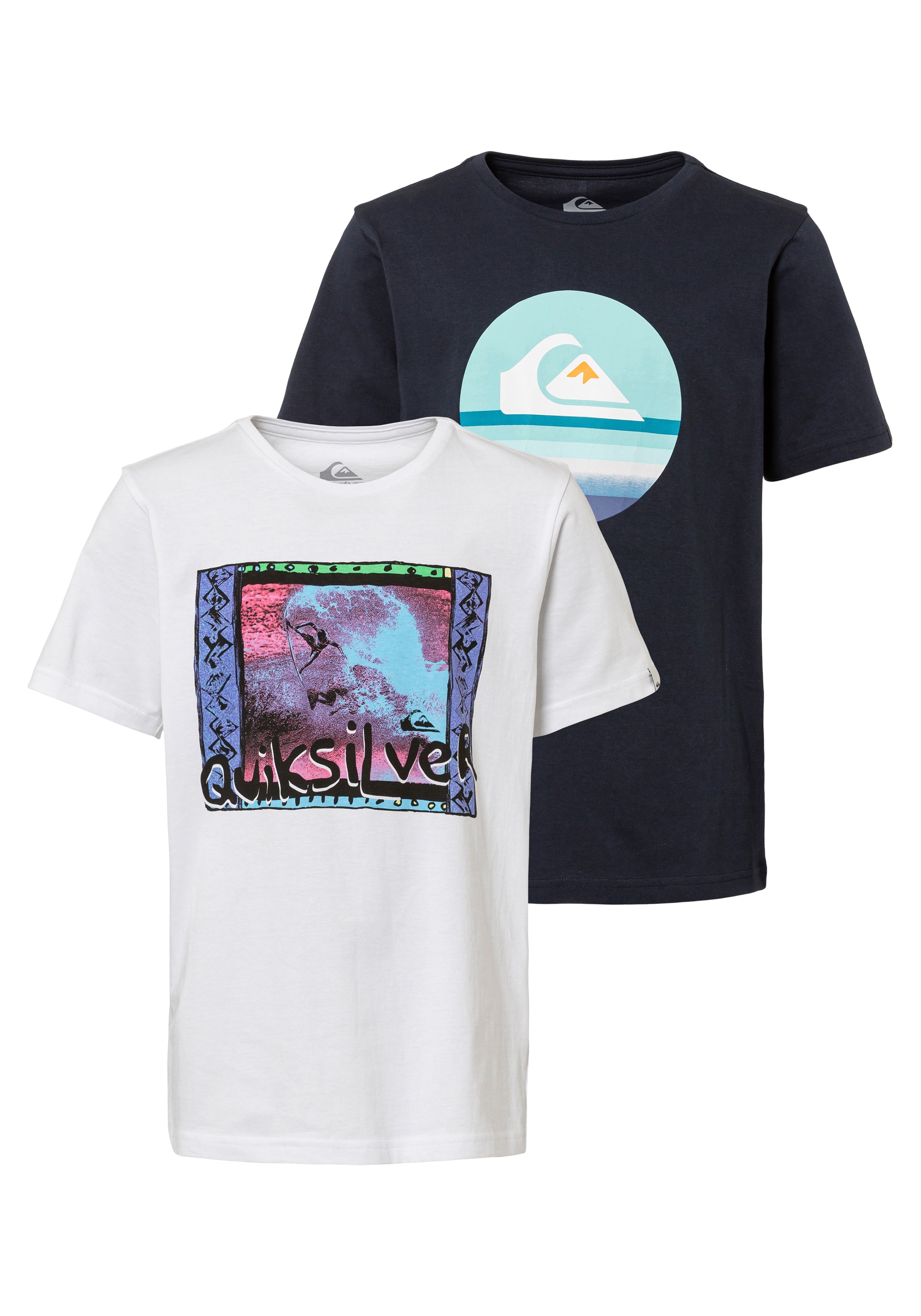 Quiksilver T-Shirt »Jungen Doppelpack mit Logodruck«, (Packung, 2 tlg., 2er-Pack) kaufen