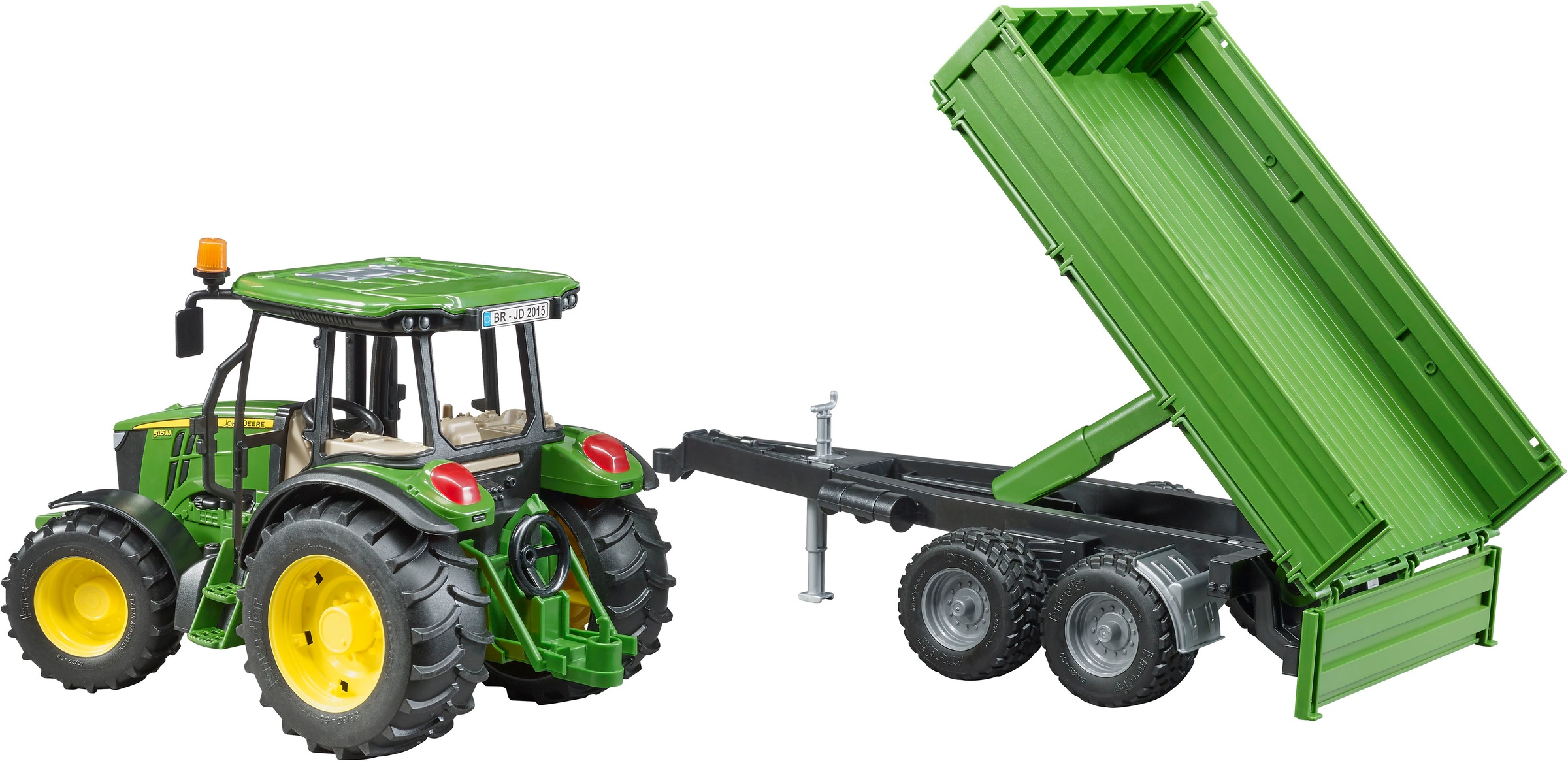 Bruder® Spielzeug-Traktor »John Deere 5115M mit Bordwandanhänger 45 cm (02108)« Made in Europe