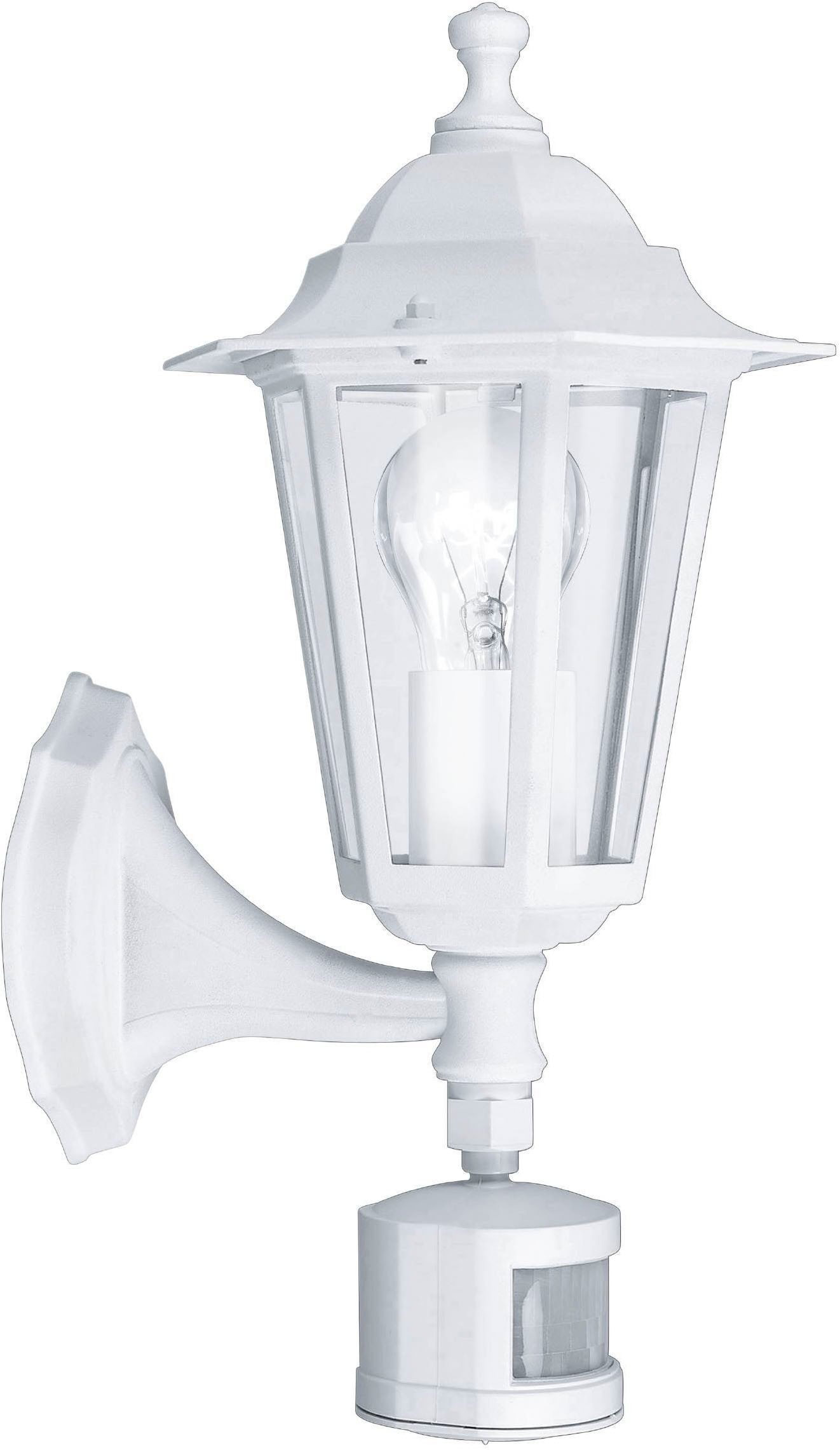 EGLO Wandleuchte »Laterna 5 Außen-Wandlampe, Außenleuchte, Aluguss und Glas, E27, IP44« E27 1 Stk. Wand-/Deckenleuchte - L16,5 x H36 x AL21,5 cm - weiß - 1X60W exkl.
