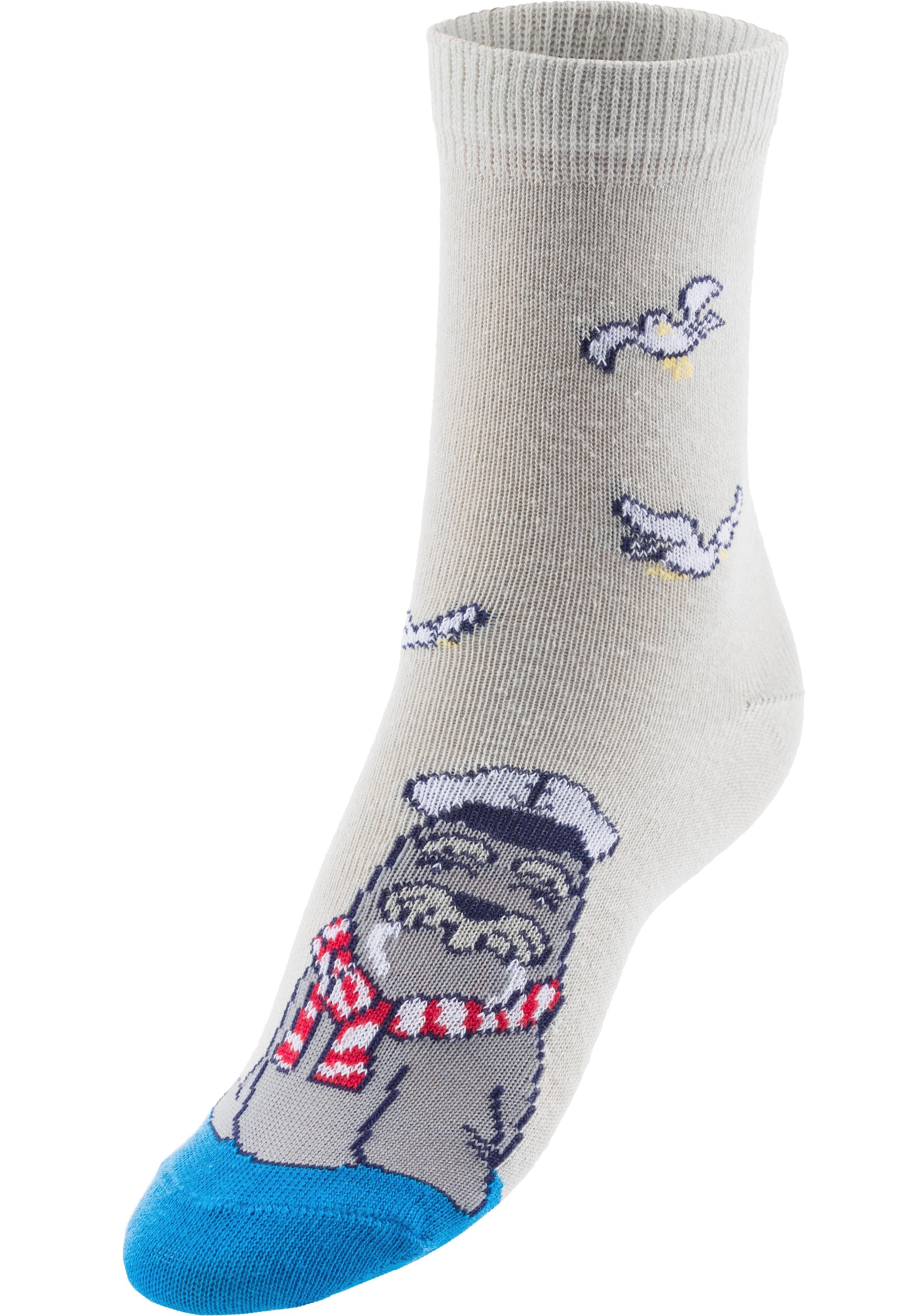 Arizona Socken, (Packung, 5 Paar), mit Meeresmotiven