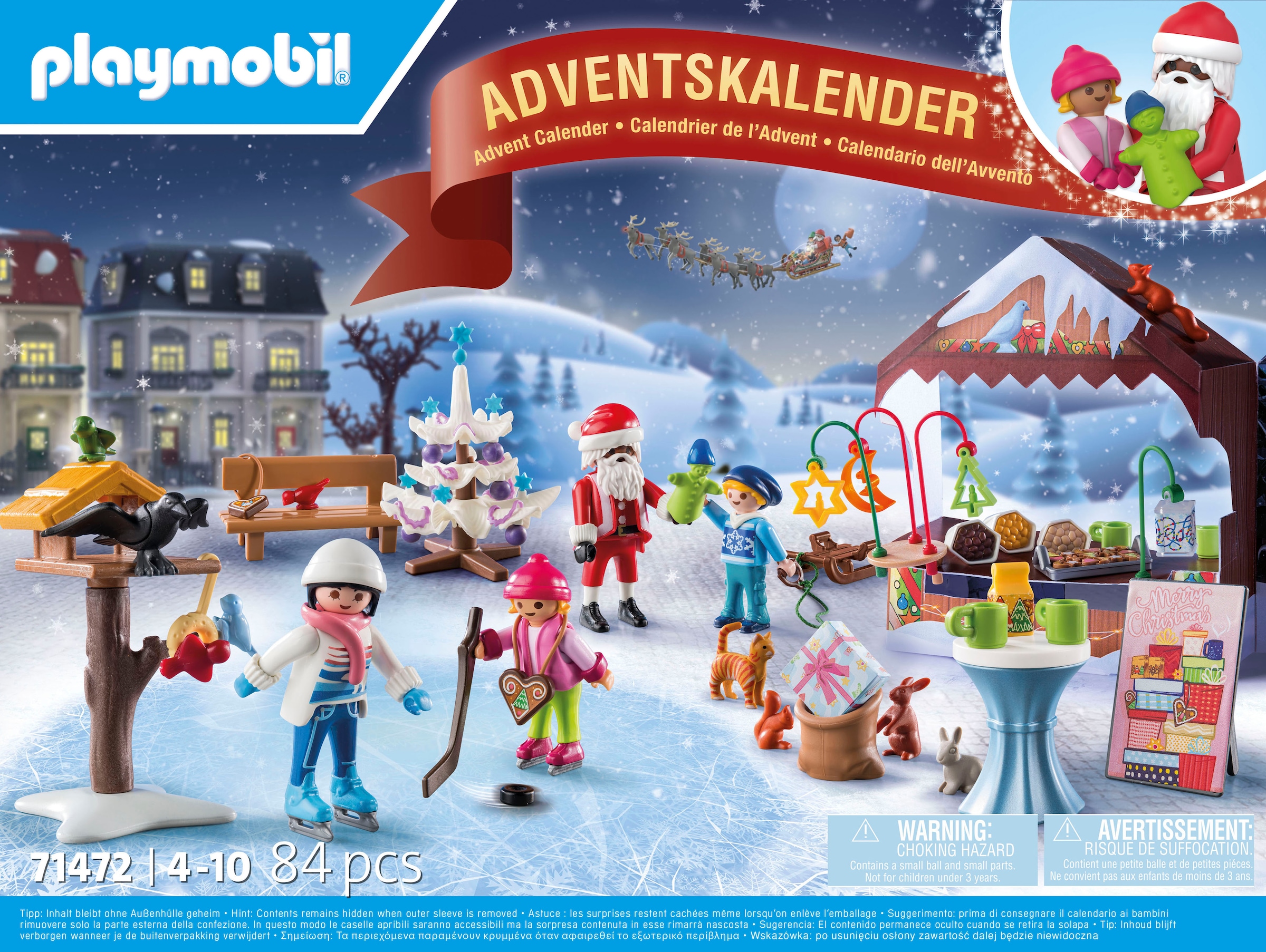 Playmobil® Spielzeug-Adventskalender »Spielbausteine, Ausflug auf den Weihnachtsmarkt (71472)«, ab 4 Jahren, Made in Europe