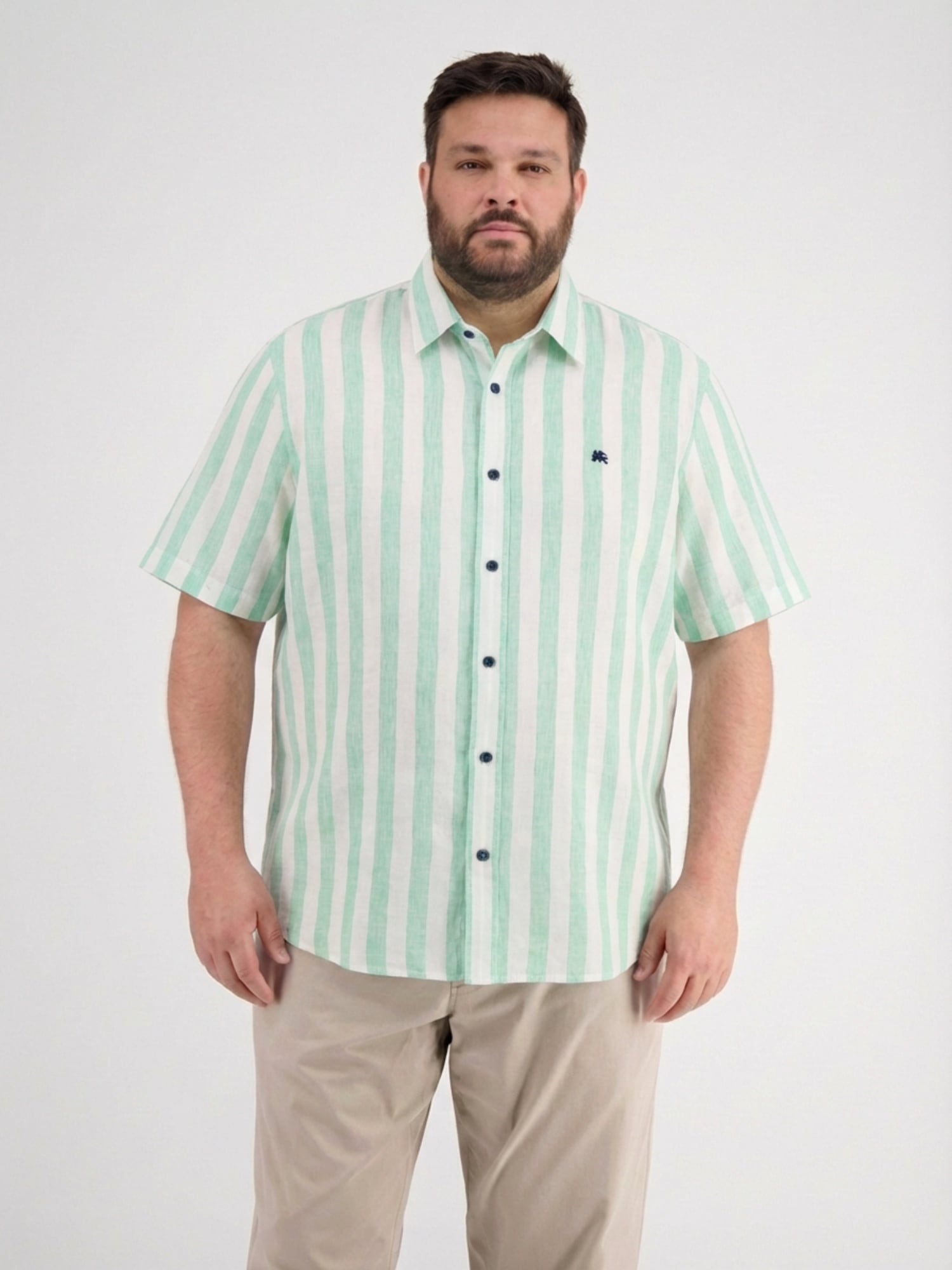 LERROS Kurzarmhemd »Gestreiftes Kurzarmhemd in grossen Größen«