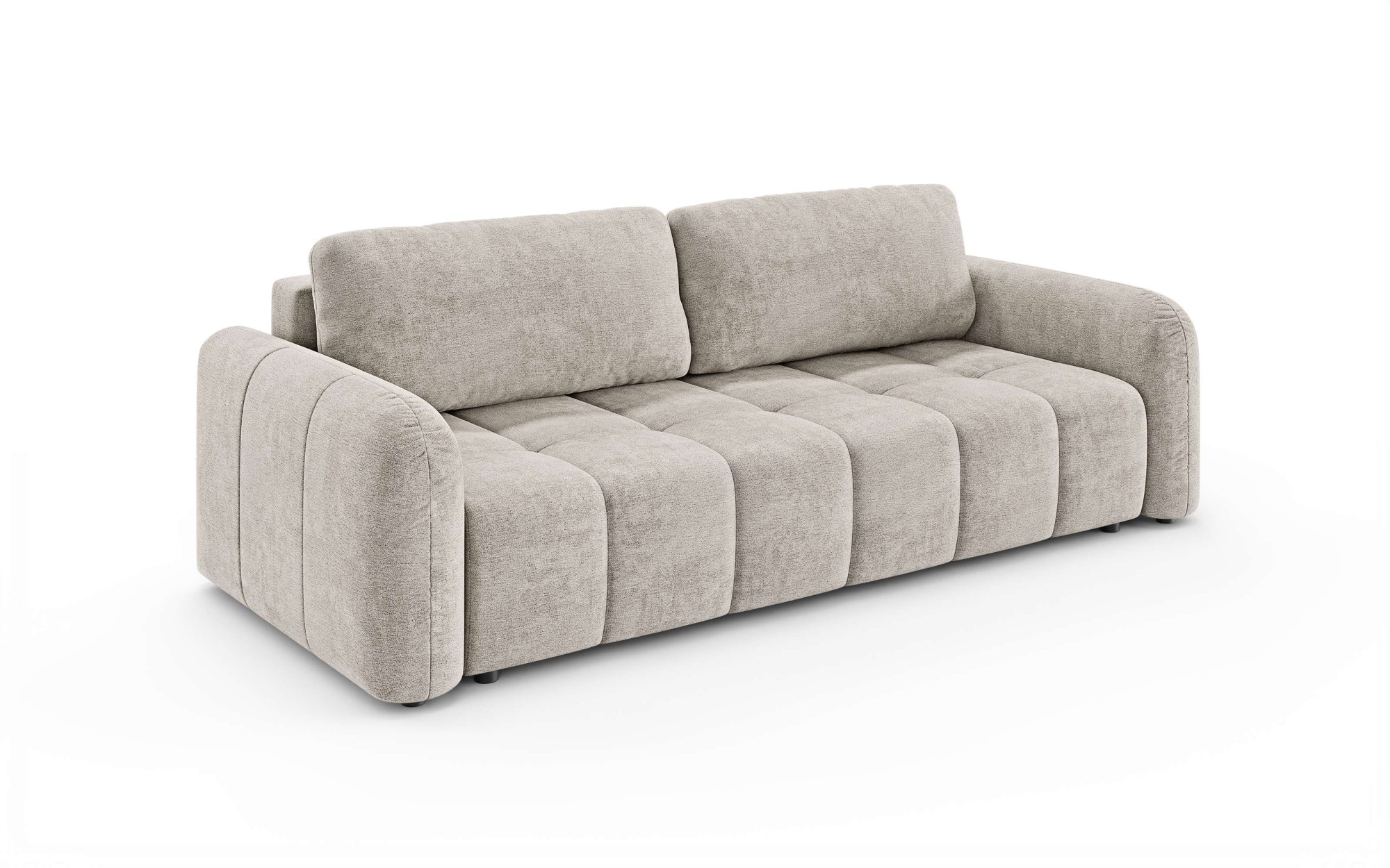 OTTO home 3-Sitzer »NERRINA Schlafsofa, Bettkasten, komfortables Sitzgefühl, Breite 234cm« Liegefläche 146x193cm, inklusive Rückenkissen, moderne Steppung