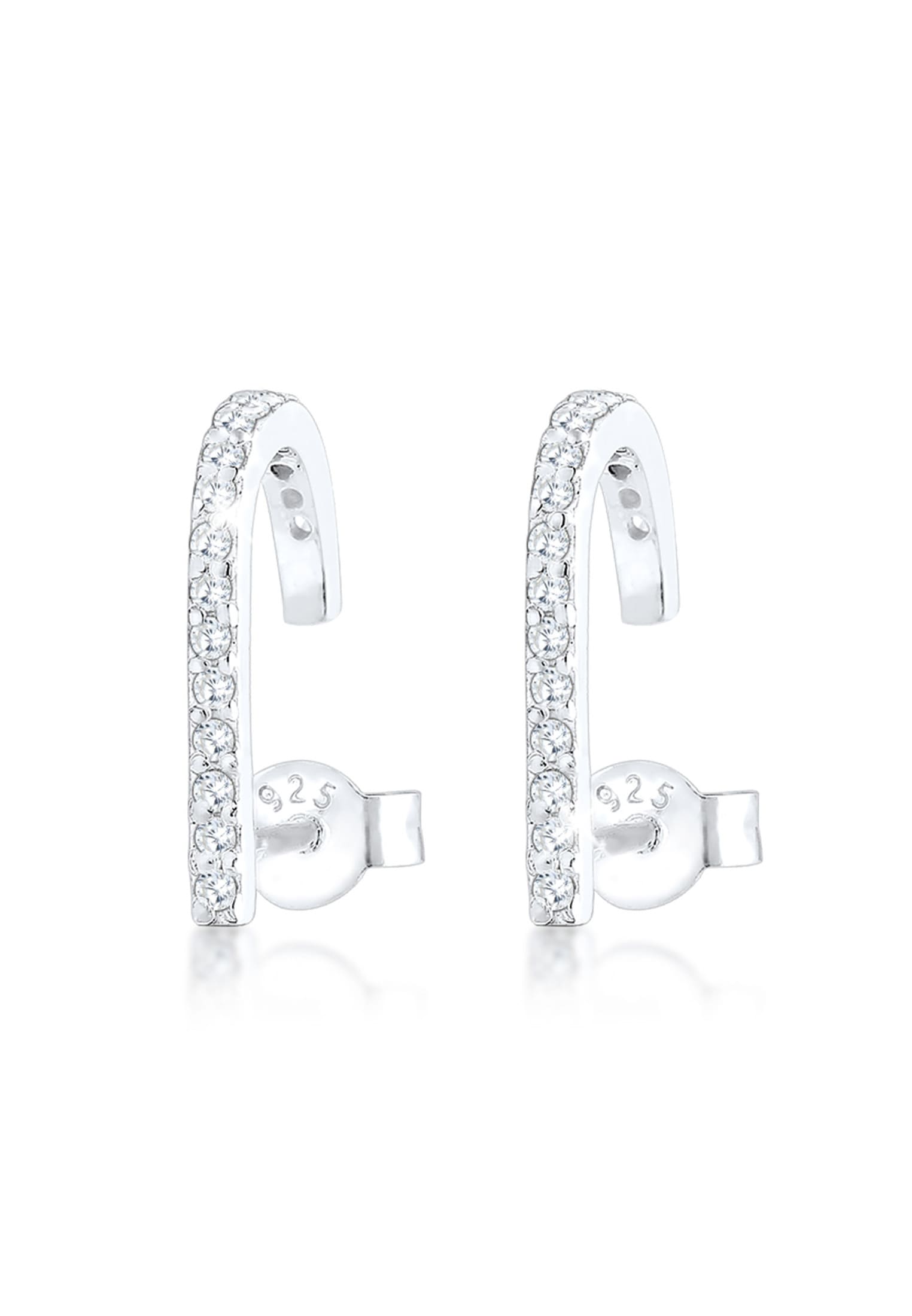 Elli Paar Ohrstecker »Ohrringe Ohrstecker Suspender Zirkonia Weiß 925 Sterling Silber«
