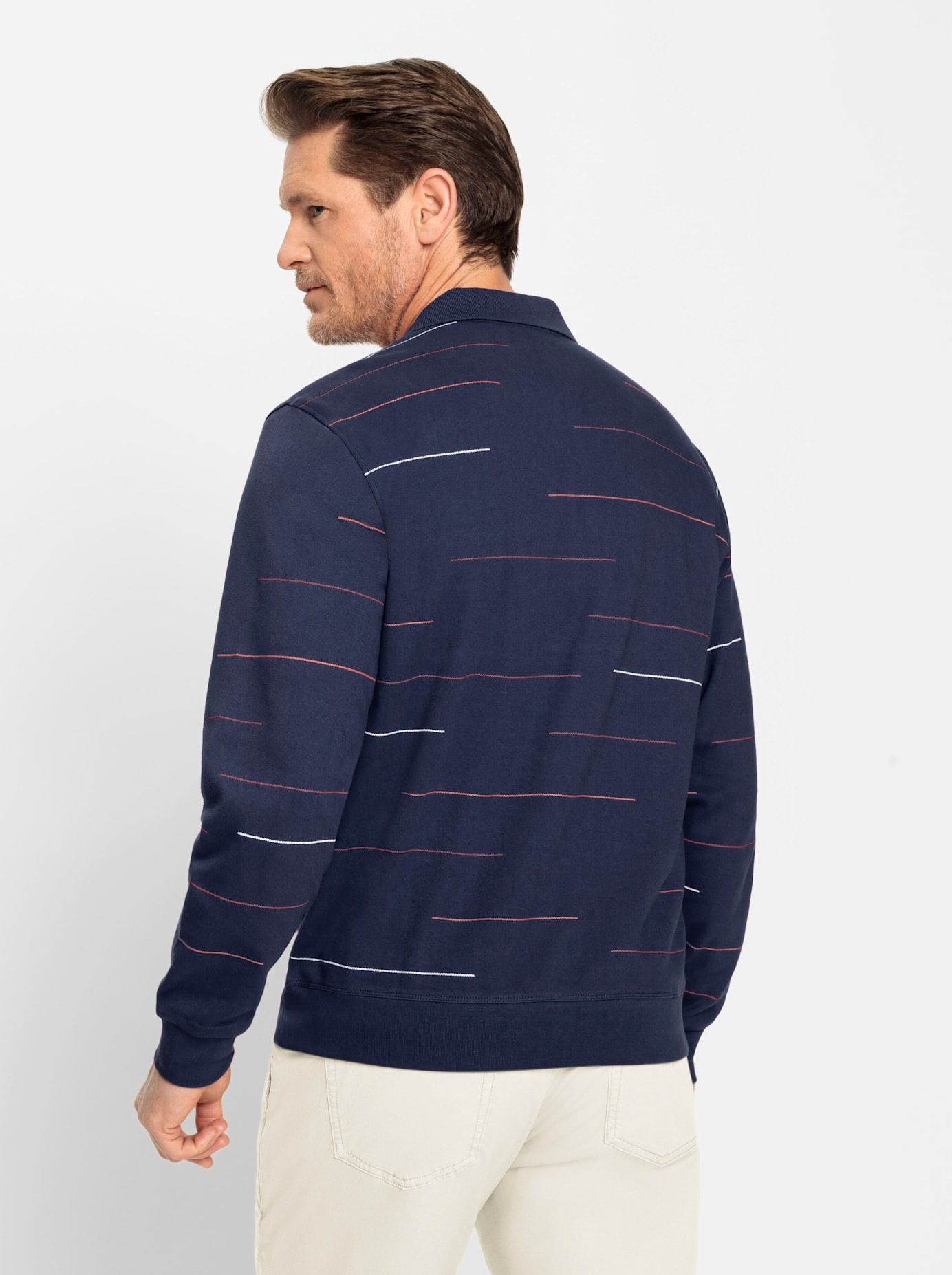 Marco Donati Langarm-Poloshirt »Sweatshirt«, (1 tlg.)