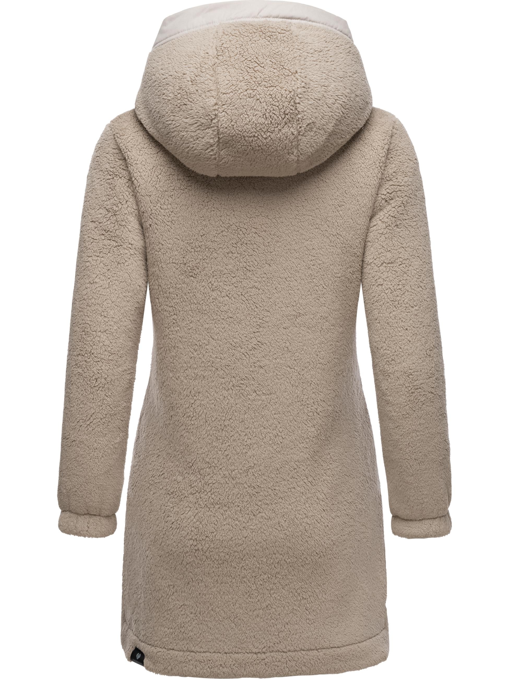 Ragwear Outdoorjacke »Übergangsjacke Cousy«, mit Kapuze, flauschige Übergangsjacke mit Teddyfell und Kapuze