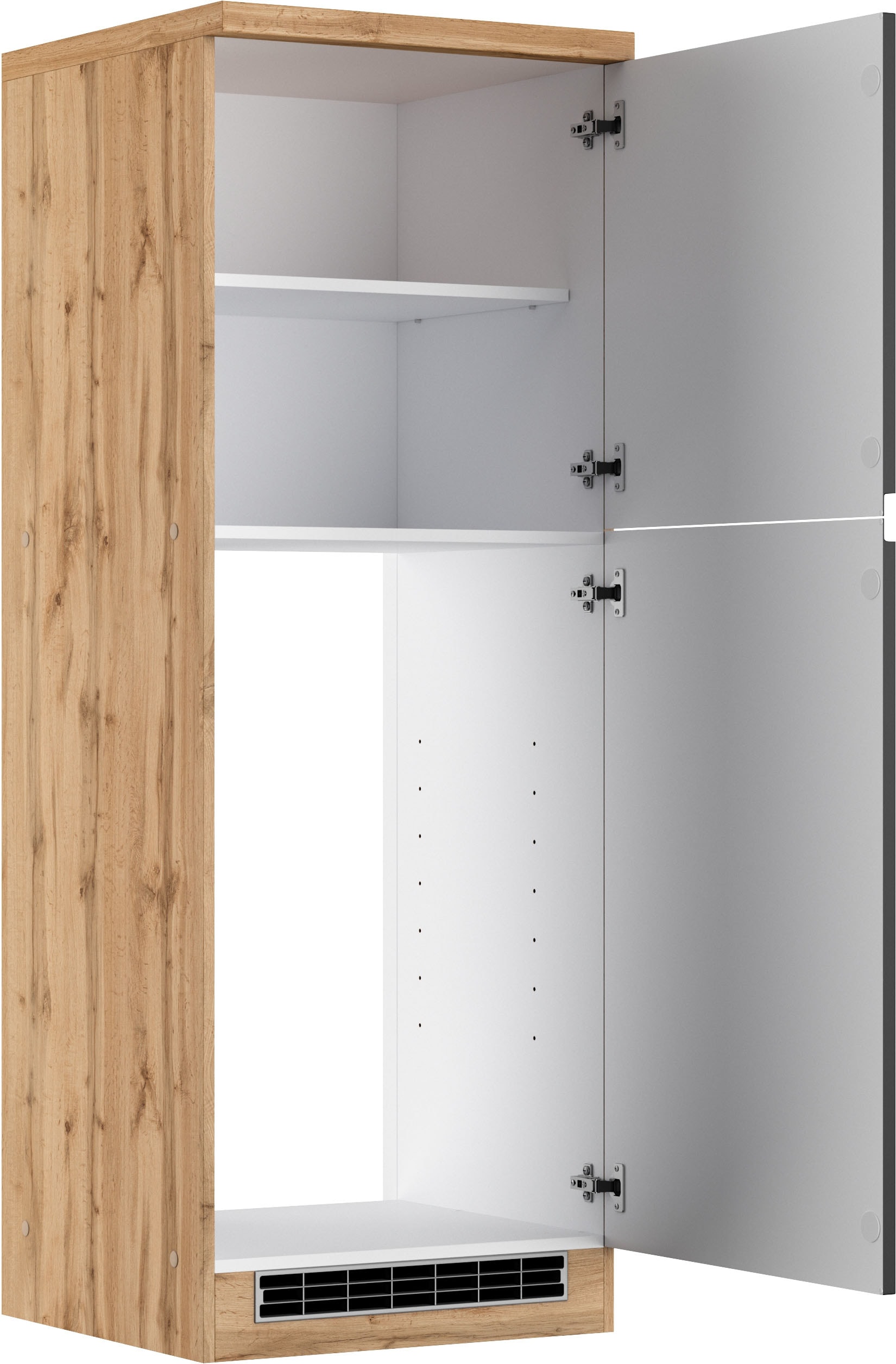 KOCHSTATION Kühlumbauschrank »KS-Virginia,neu in verbesserter Ausführung« Stauraum, Softclose,  Breite 60 cm, Höhe 165 cm, Nische für Kühlschrank: B/H/T 56/88/55 cm